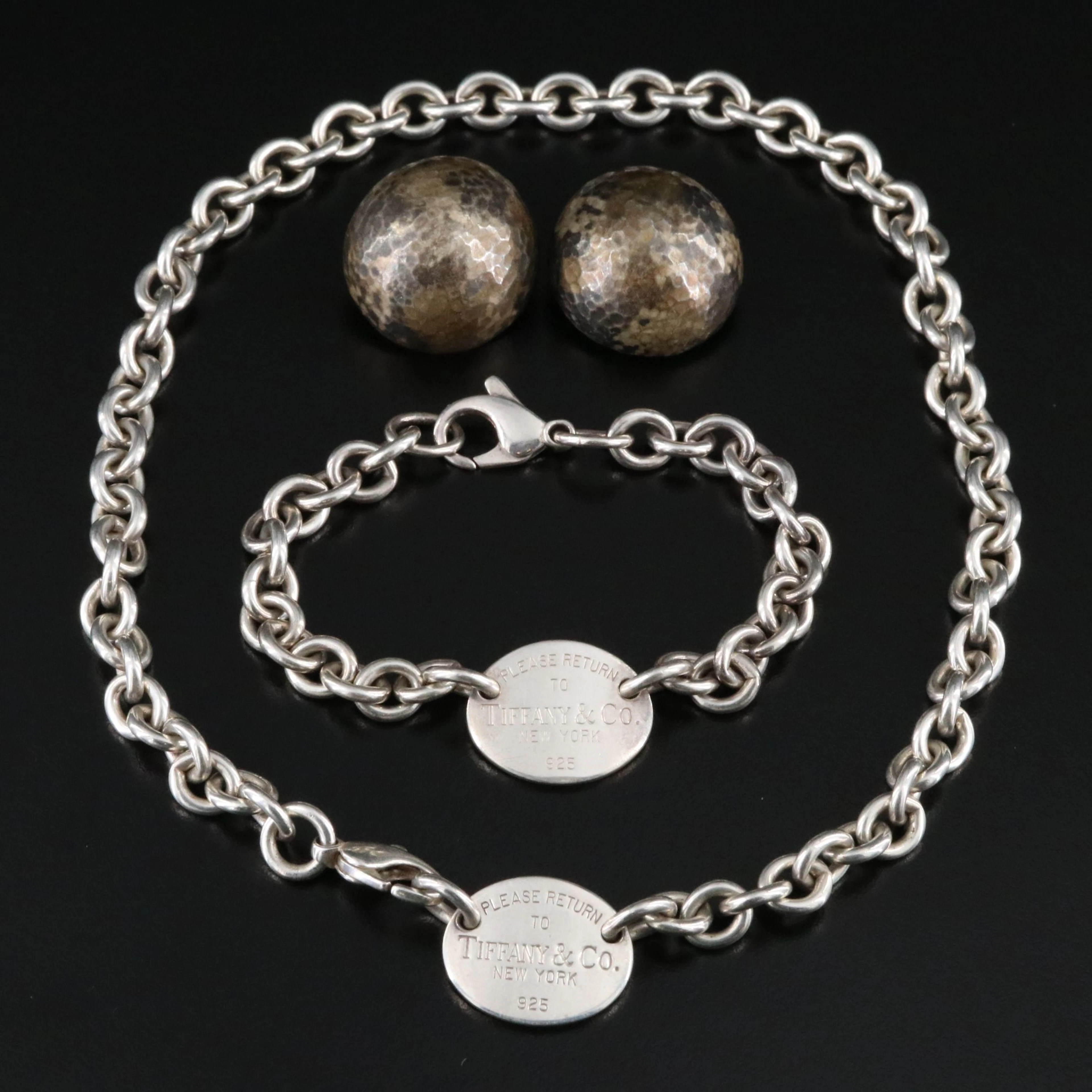 Tiffany & Co. Return to Tiffany Sterling Jewelry Set and Picasso Dome Earrings