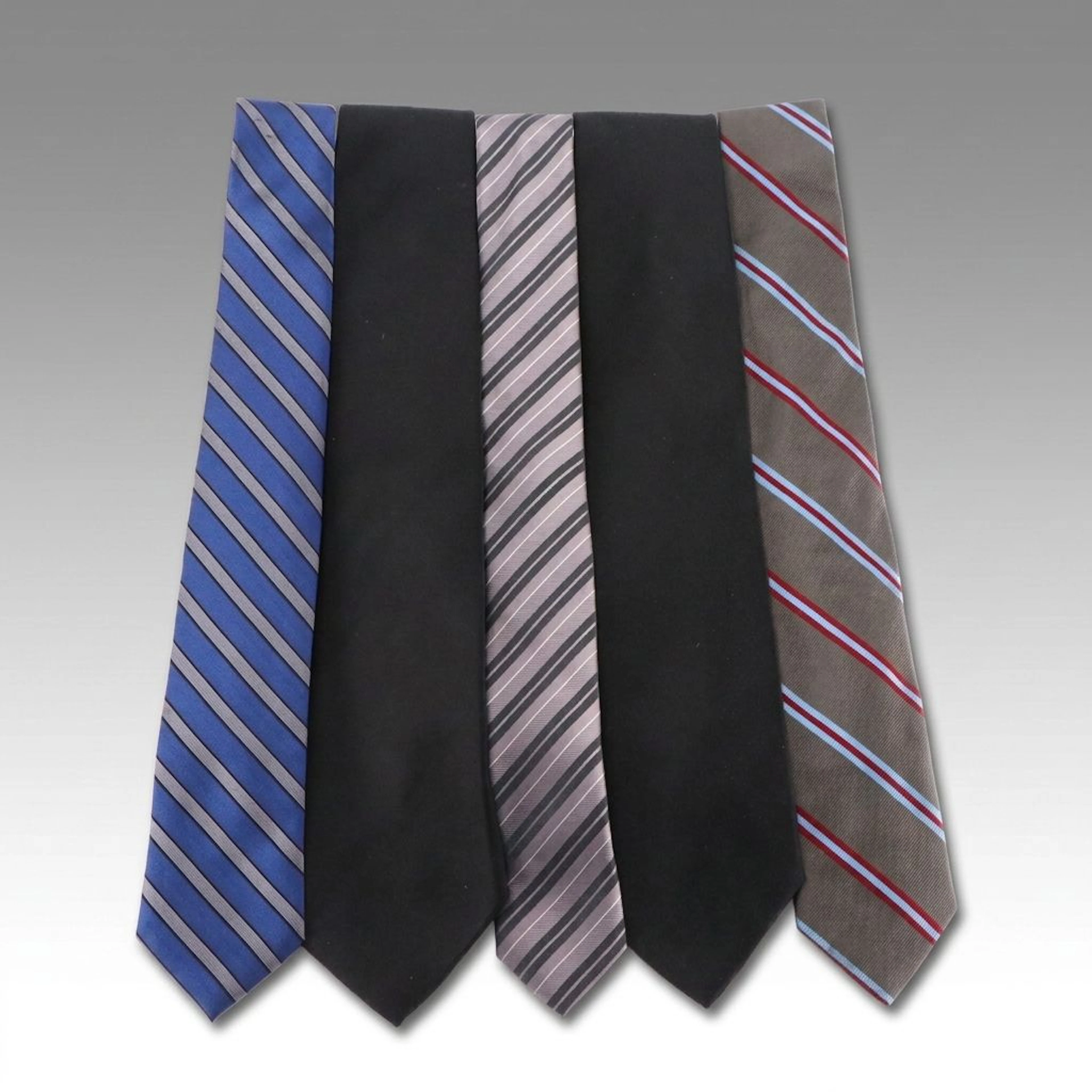Silk Neiman Marcus and Other Printed Neckties Personally Owned by Matthew Perry