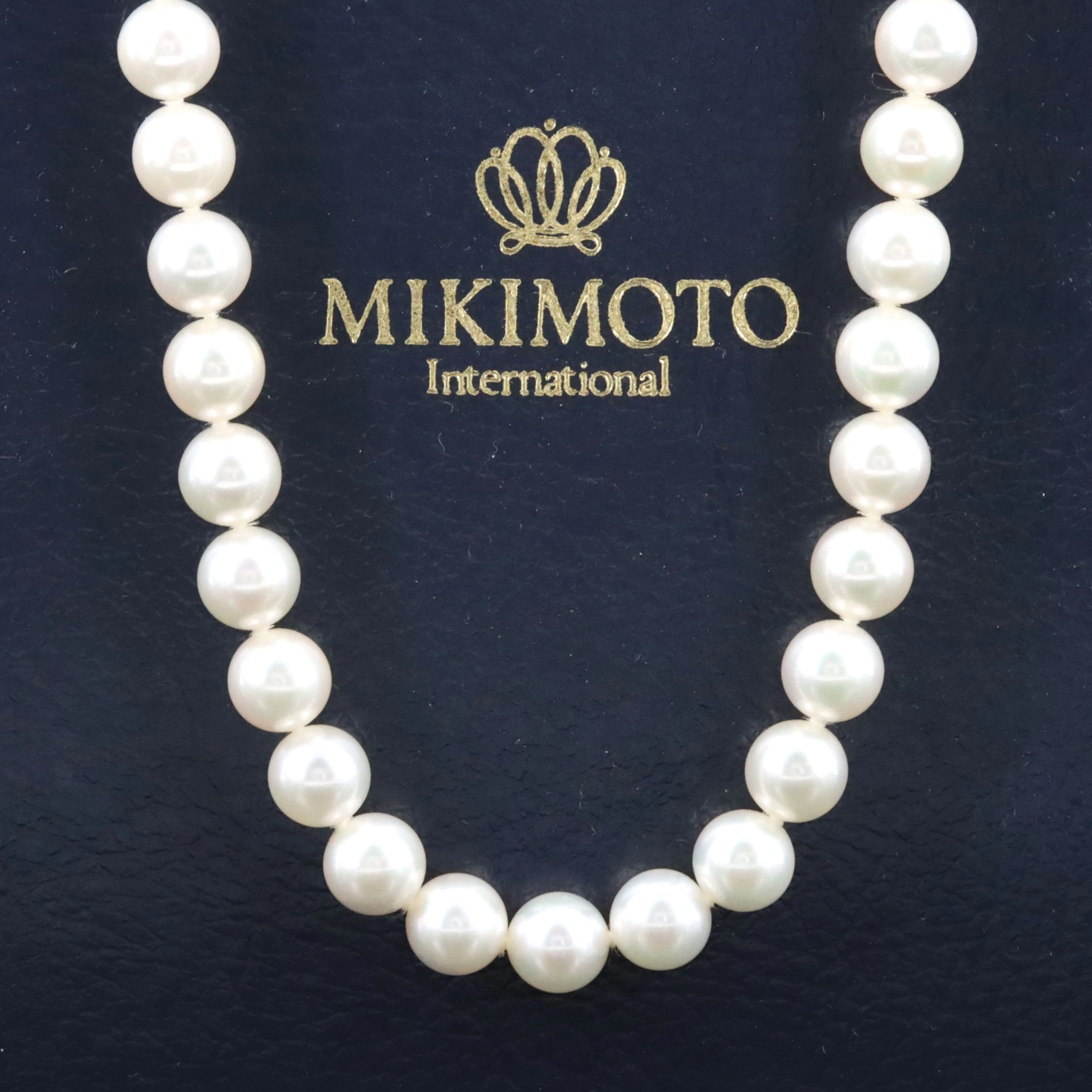 Mikimoto Matinee Length Pearl Necklace with 18K Clasp