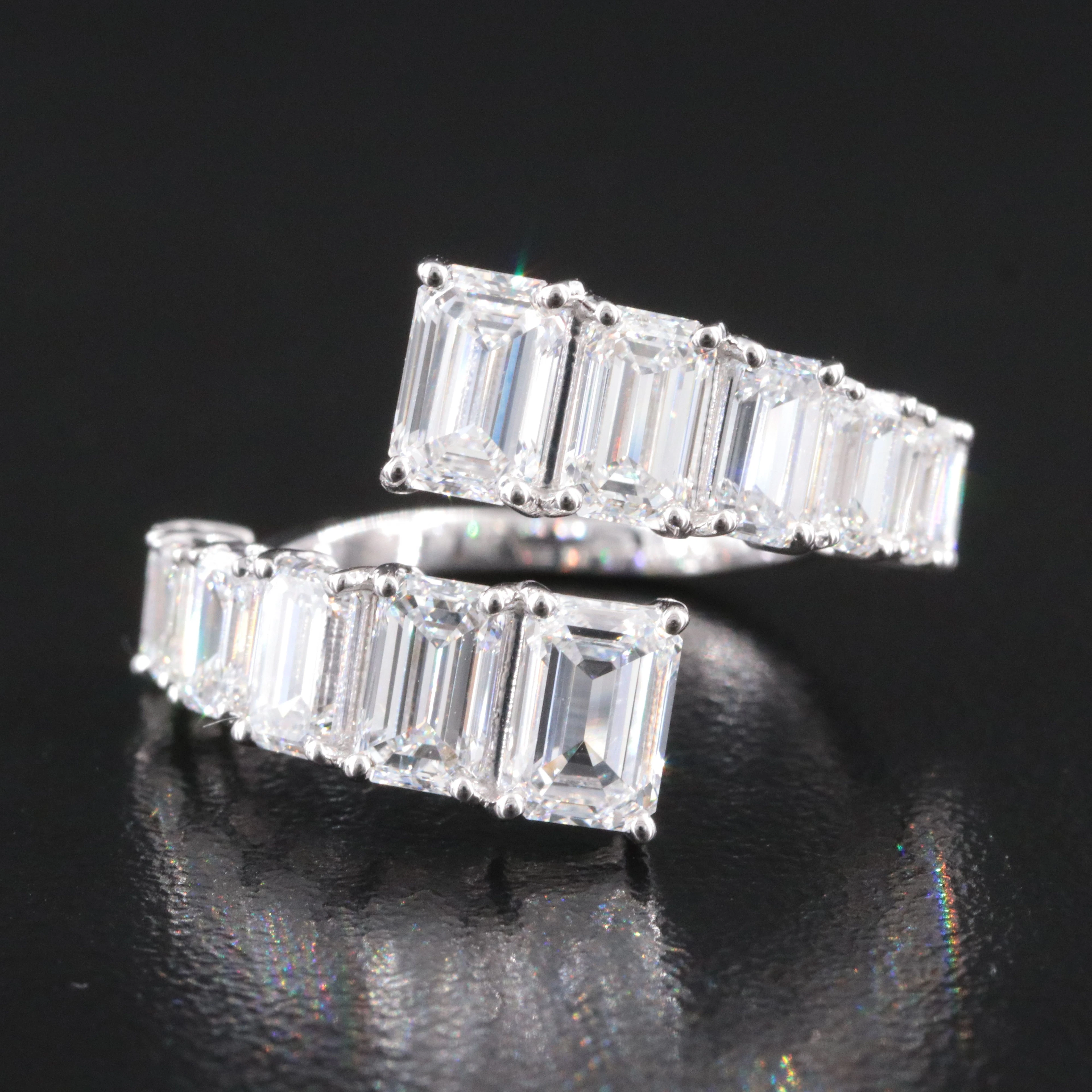 14K 4.31 CTW Lab Grown Diamond Wrap Ring
