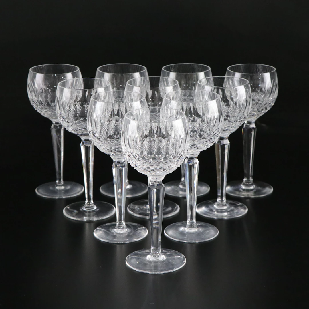 Waterford Crystal "Colleen" Hock Wine Glasses, Late 20th/Early 21st Century