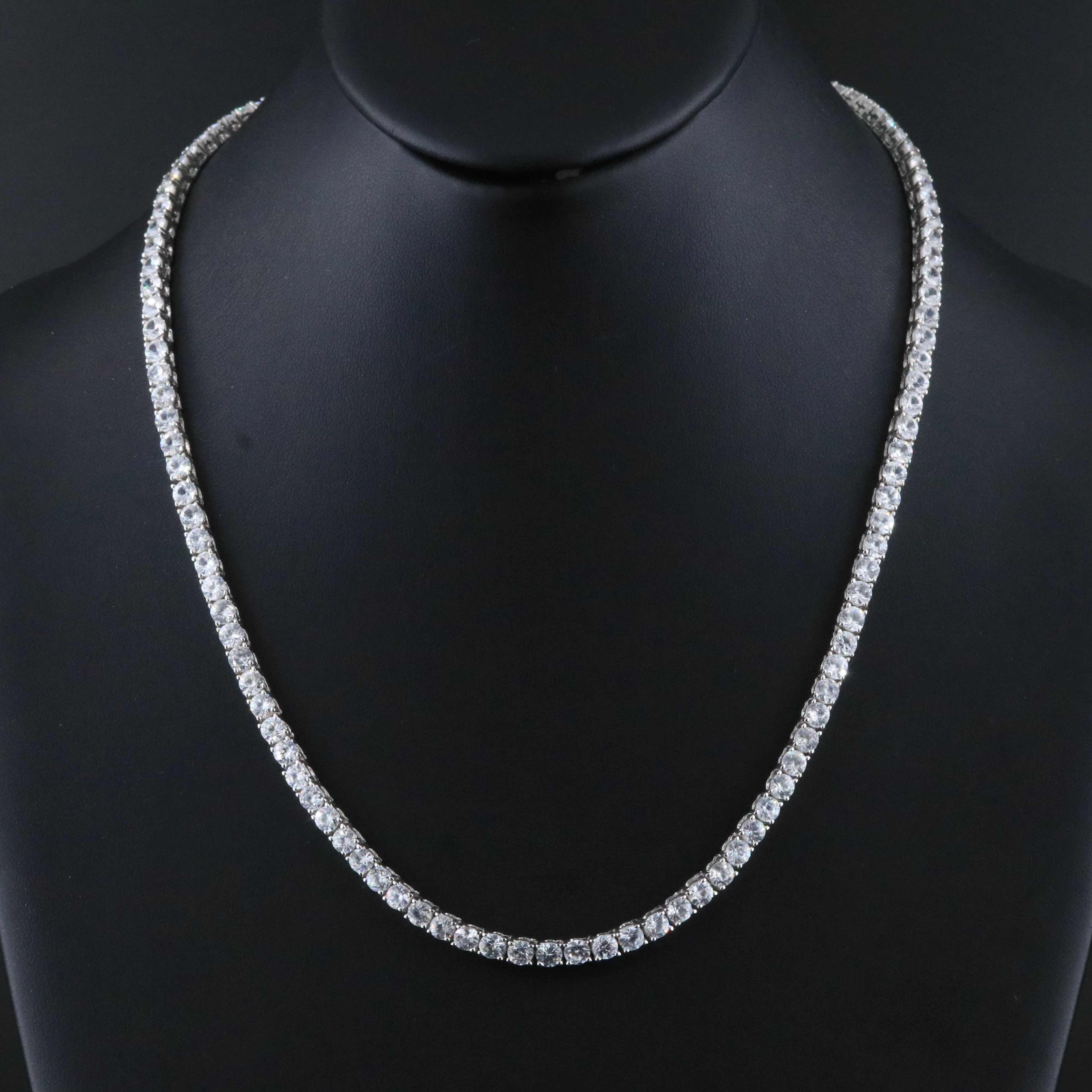 Sterling Moissanite Line Necklace