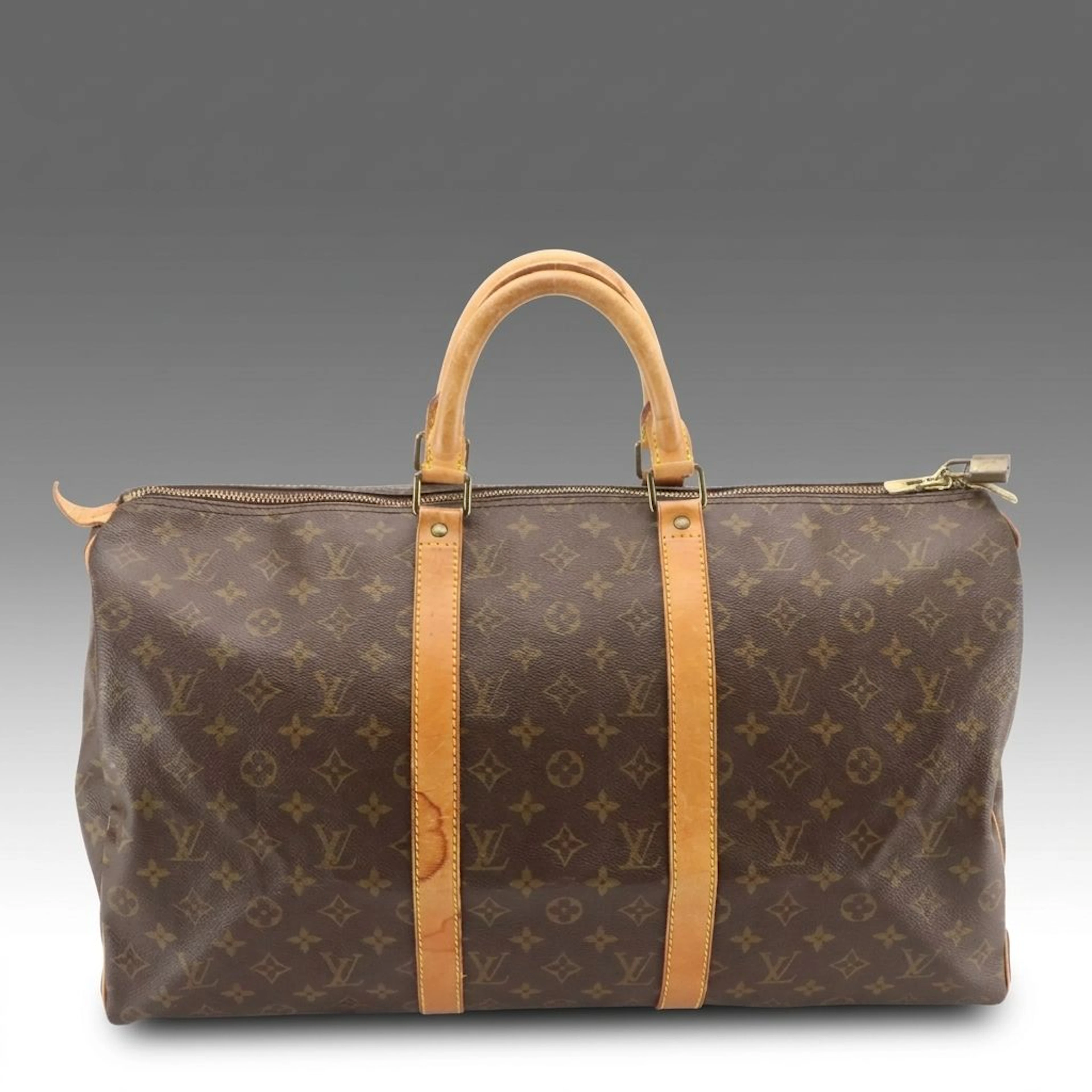 Louis Vuitton Keepall 50 in Monogram Canvas and Vachetta Leather, Vintage