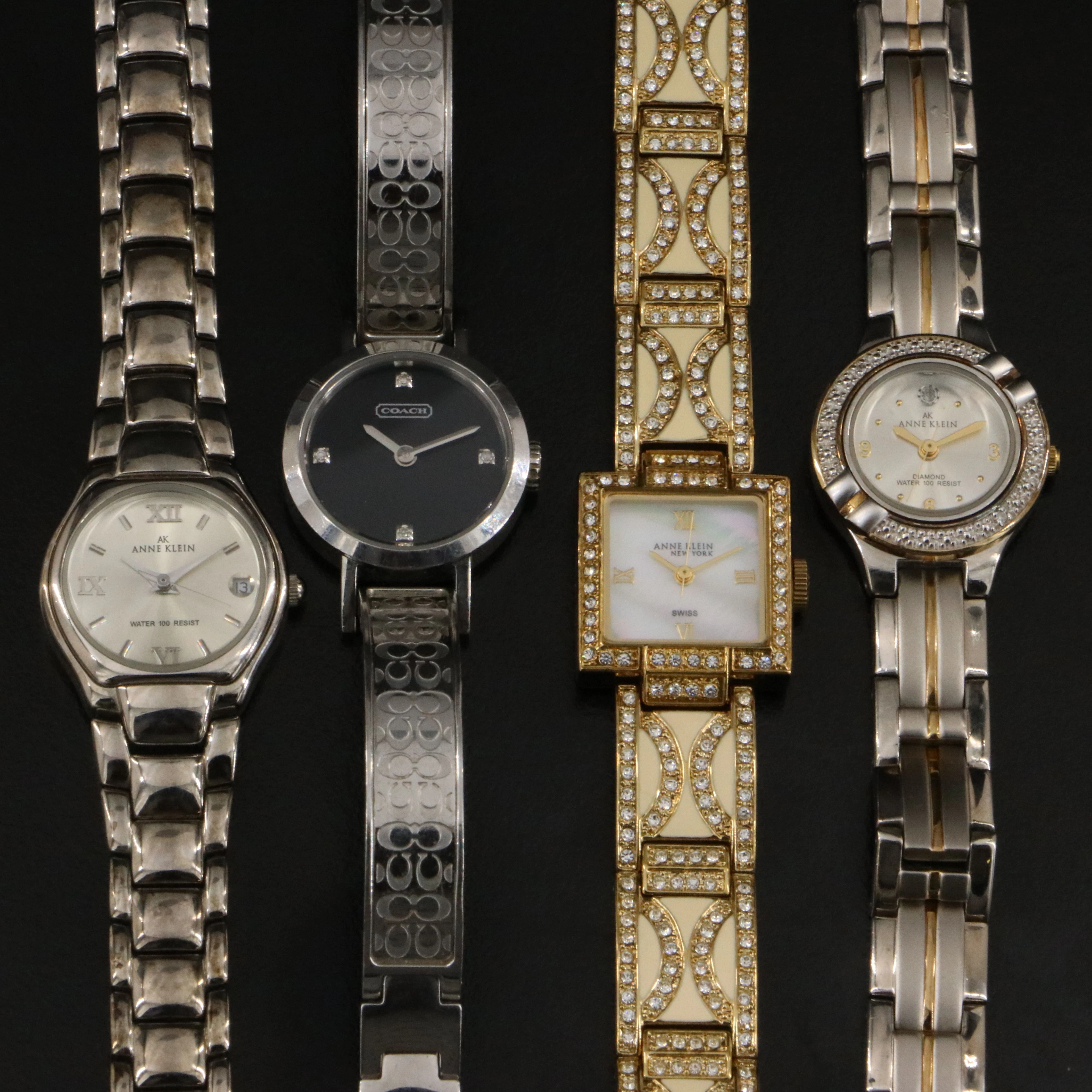 Collection of Anne Klein and Coach Watches with Crystal and Diamond Accents