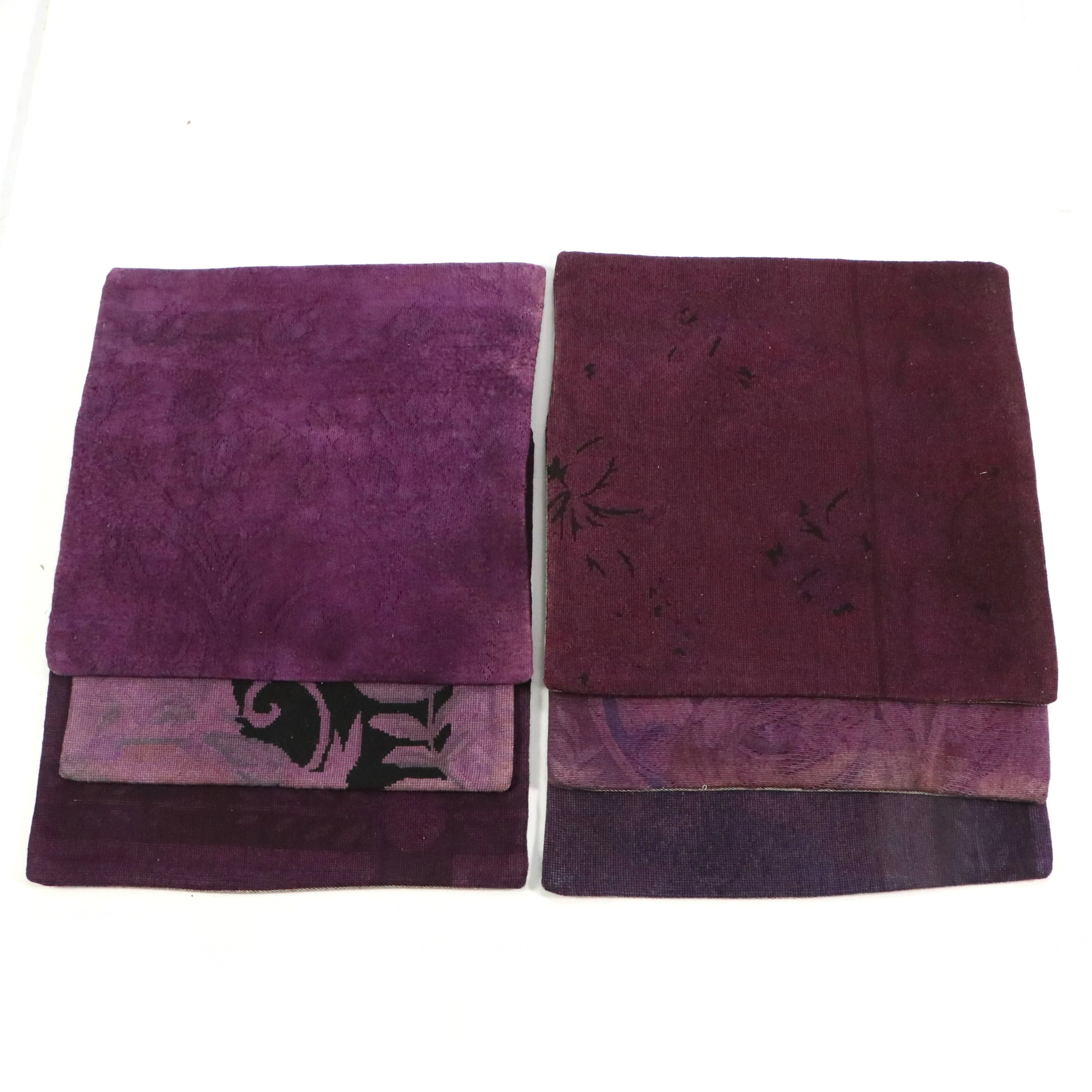 Turkish Overdyed Handwoven Rug Faced Pillow Covers