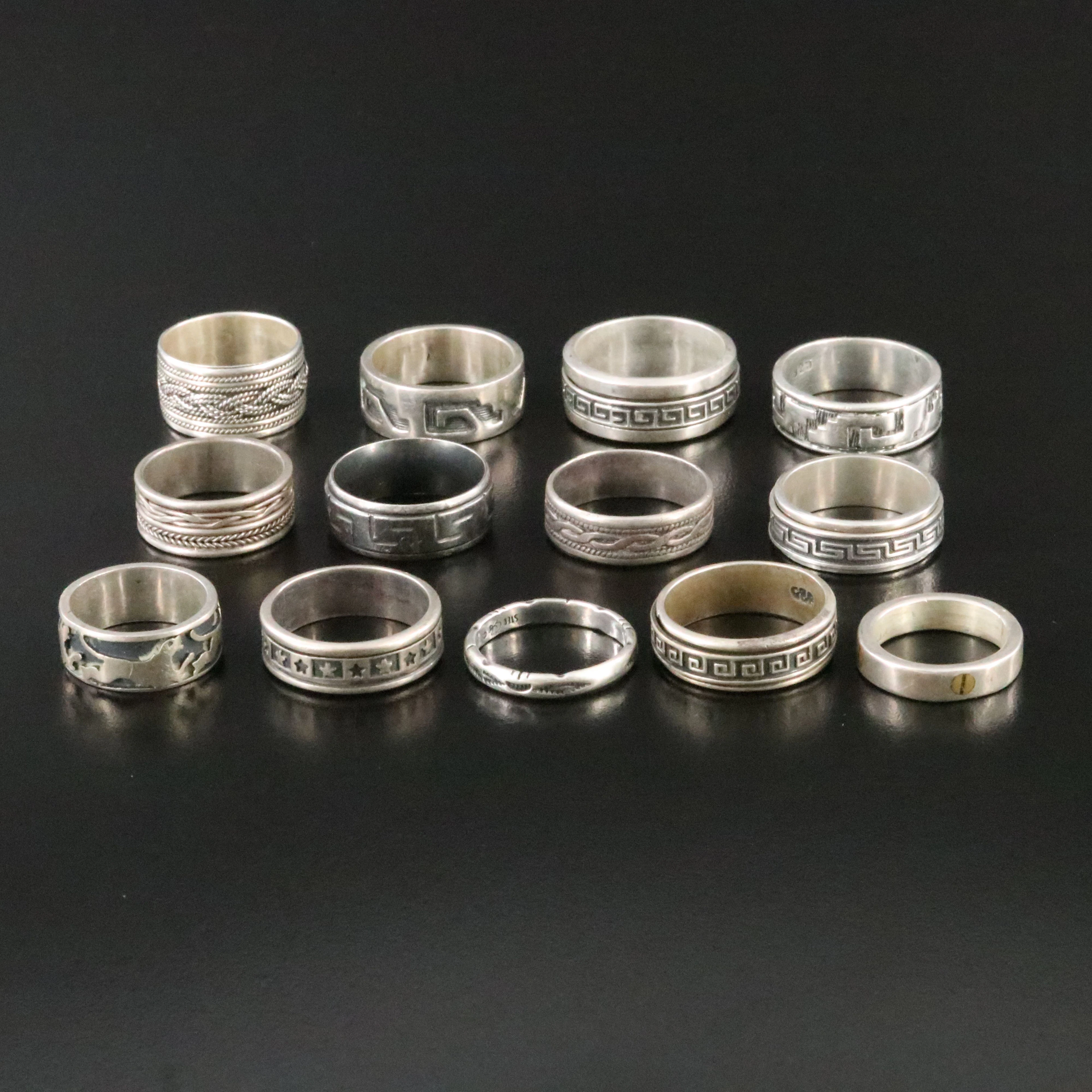 Sterling Ring Collection Featuring Spinners