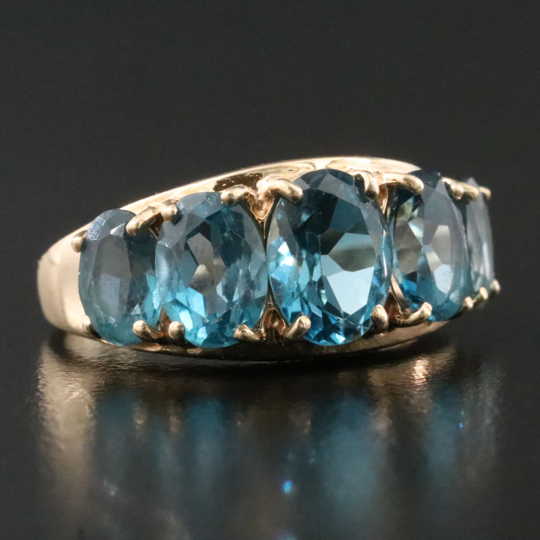 10K London Blue Topaz Ring