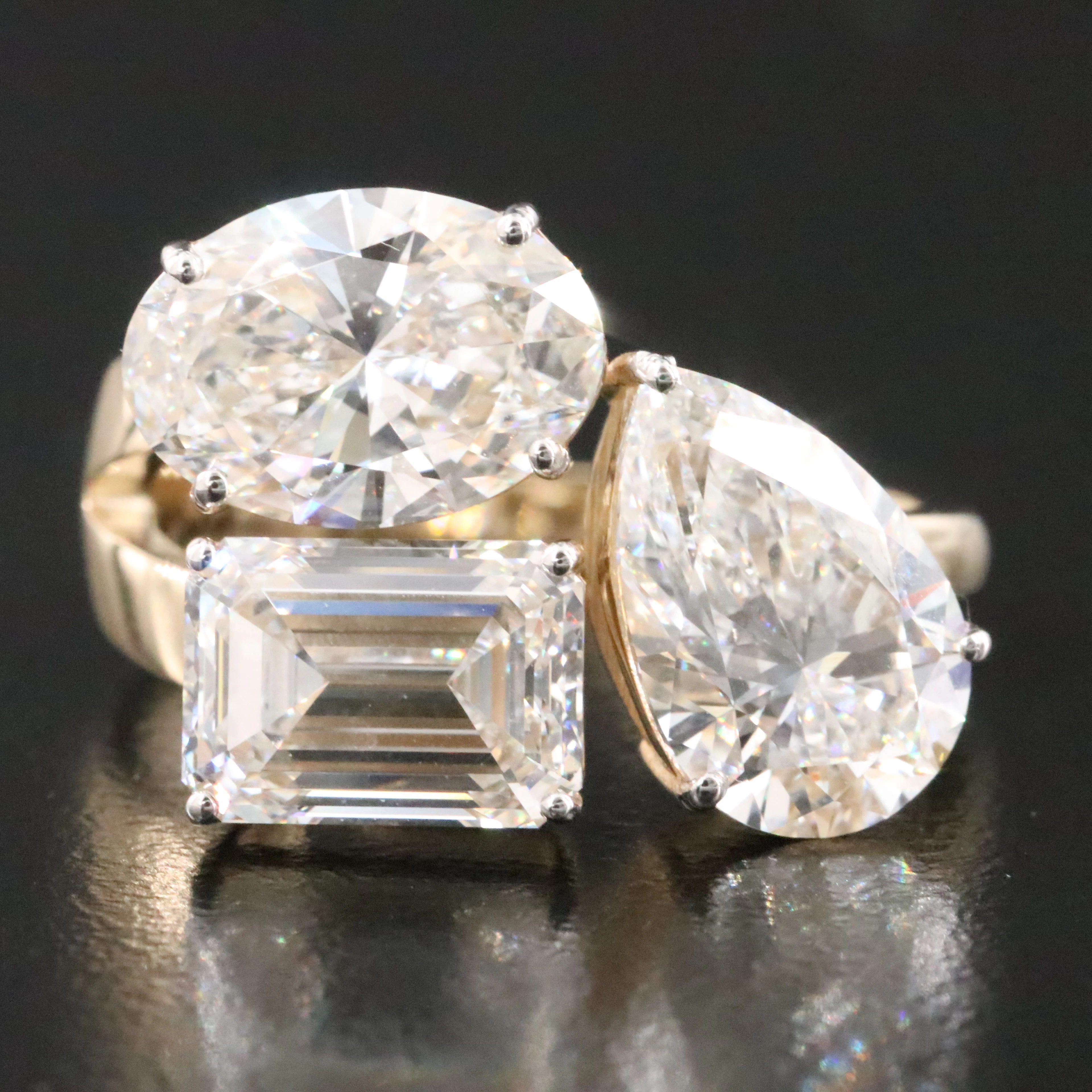 14K 5.96 CTW Lab Grown Diamond Ring with IGI Reports