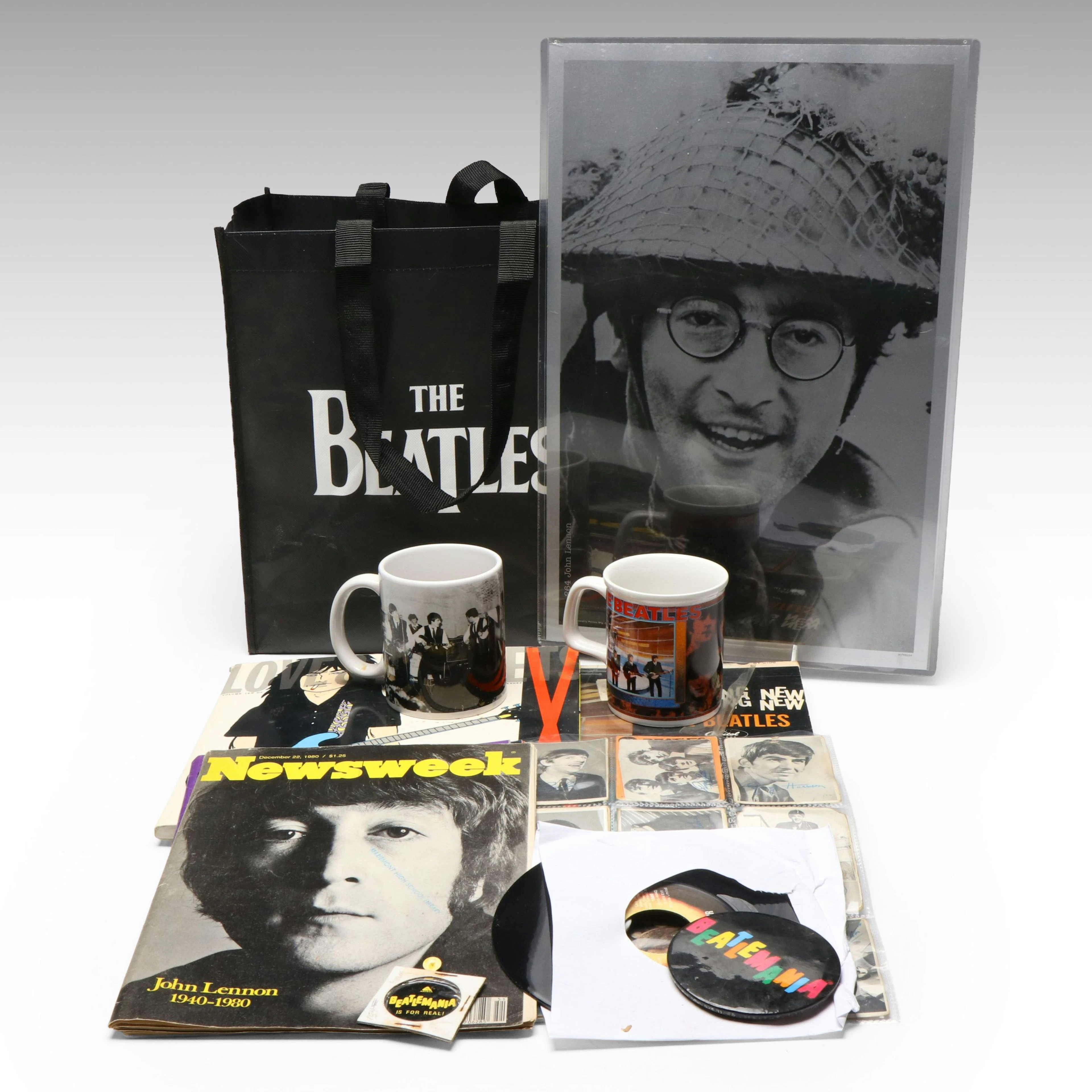 Personality Posters John Lennon with Color Cards and More Beatles Memorabilia