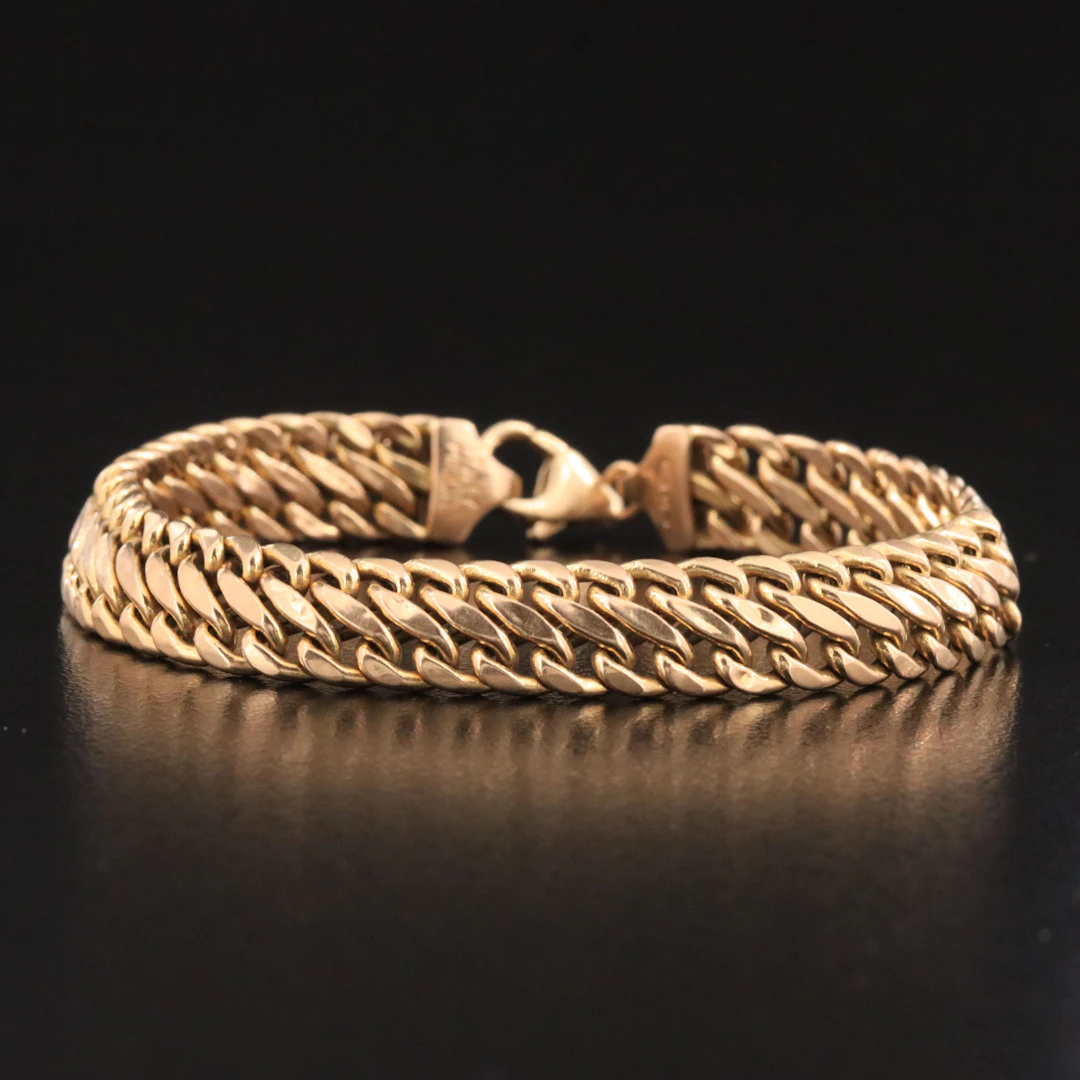 Italian Milor 14K Infinity Fancy Link Bracelet