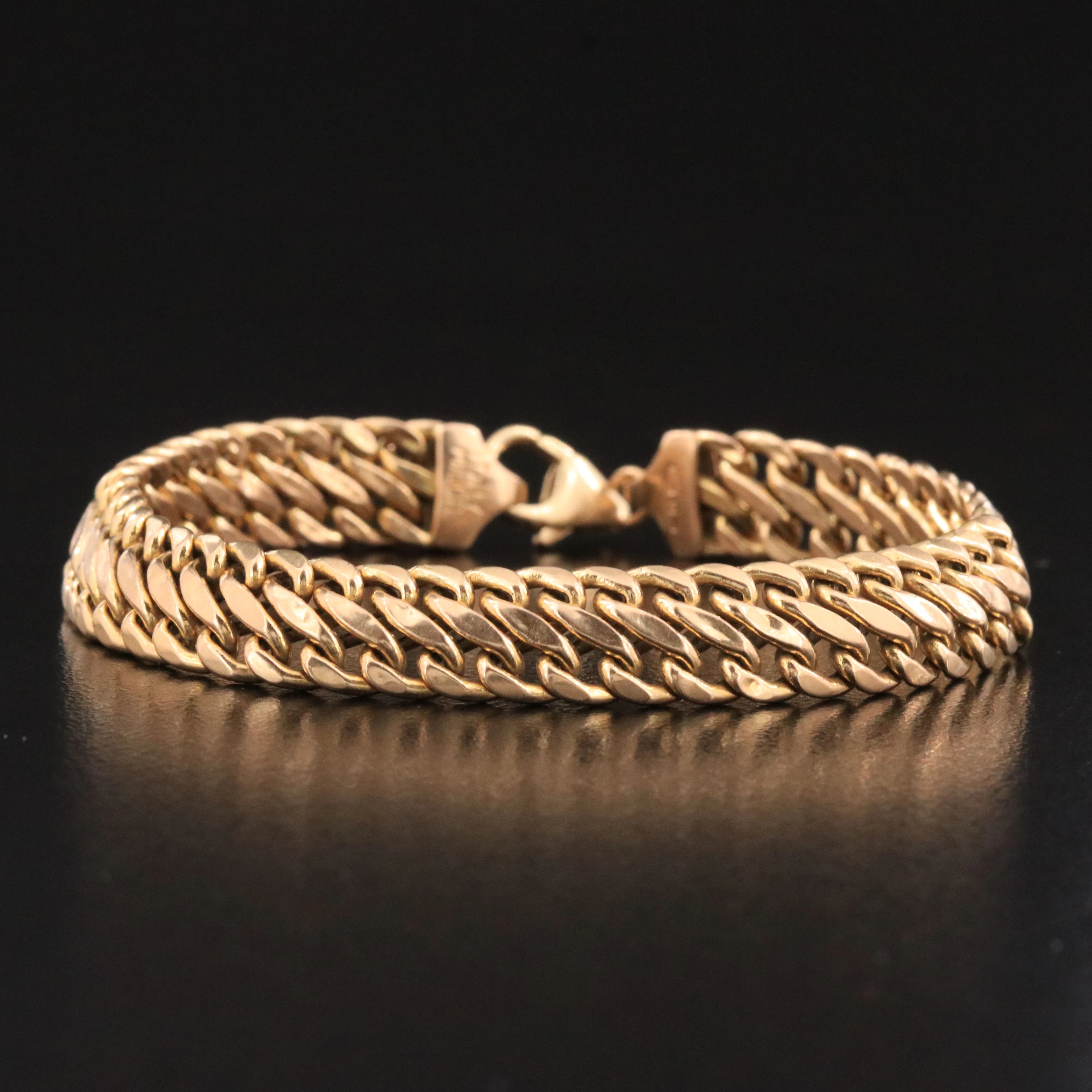 Italian Milor 14K Infinity Fancy Link Bracelet
