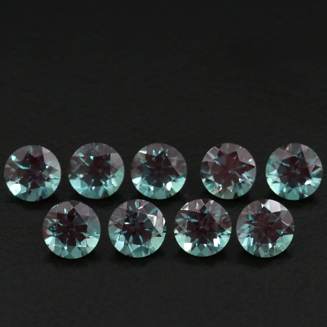 Loose 8.72 CTW Lab Grown Color Change Alexandrite Lot