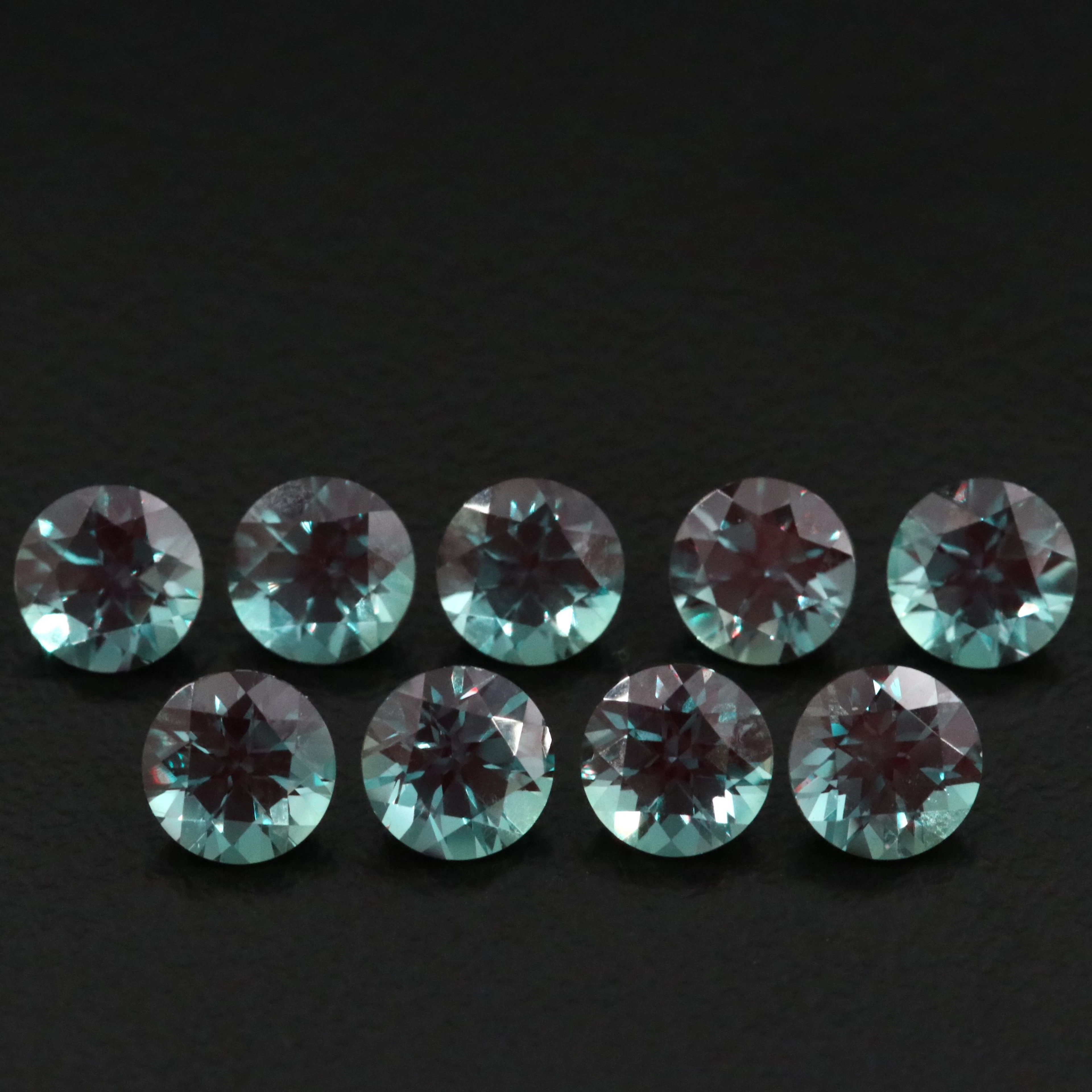 Loose 8.72 CTW Lab Grown Color Change Alexandrite Lot