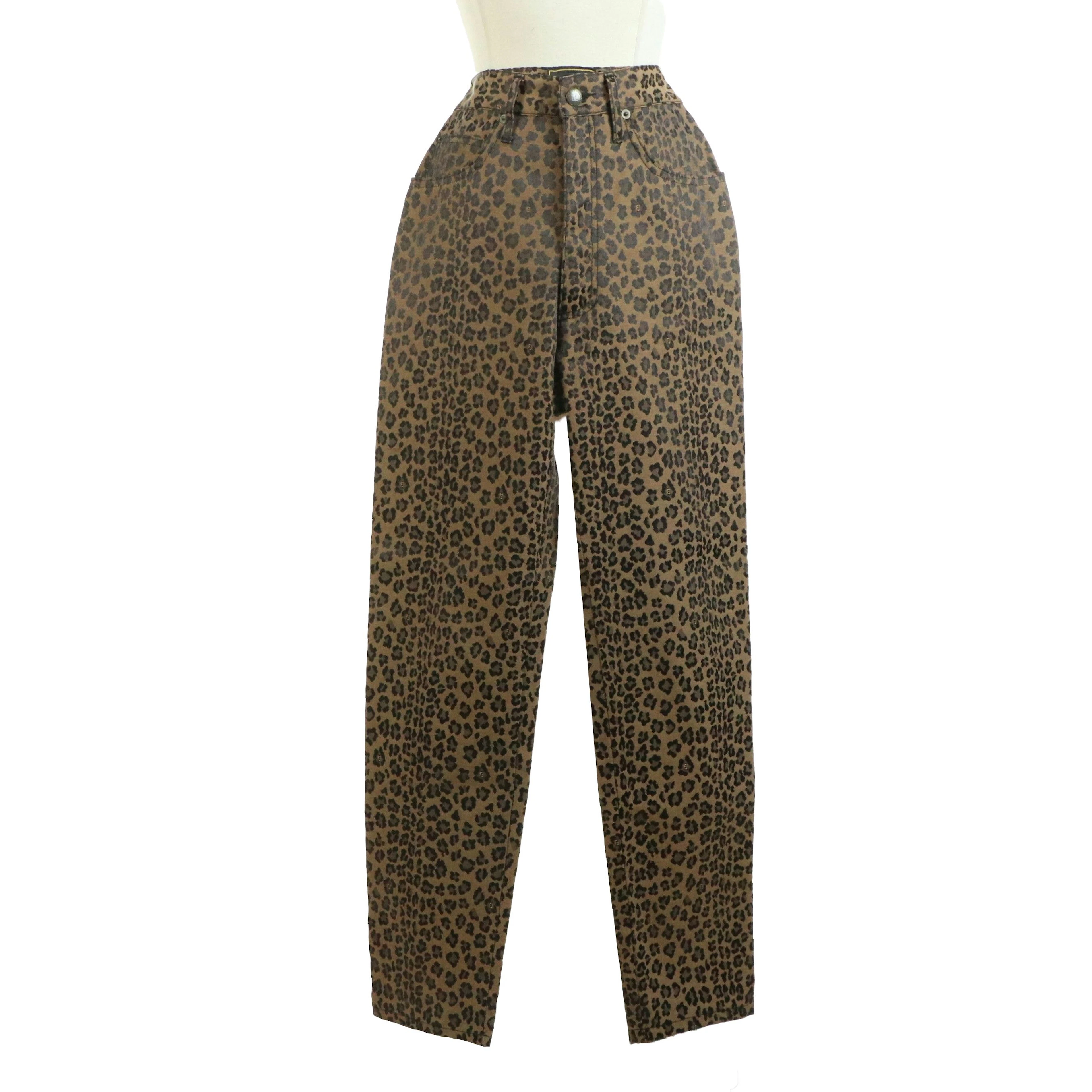 Fendi Vintage Leopard Jacquard High Waist Pants