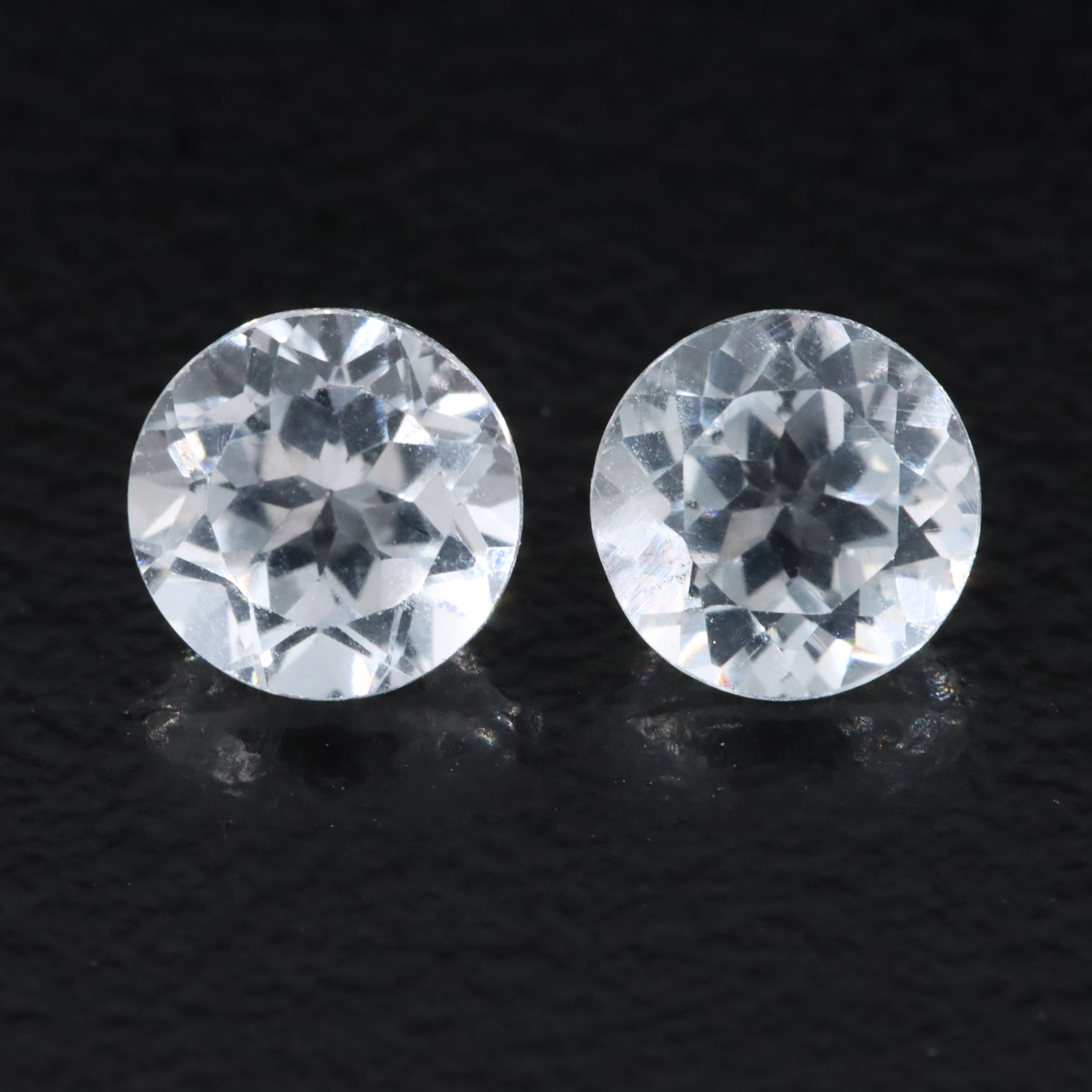 Loose 2.07 CTW White Topaz Pair