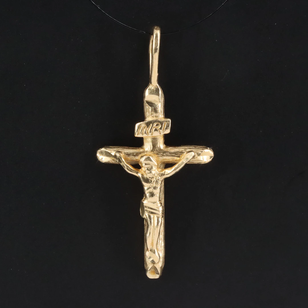 14K Crucifix Pendant