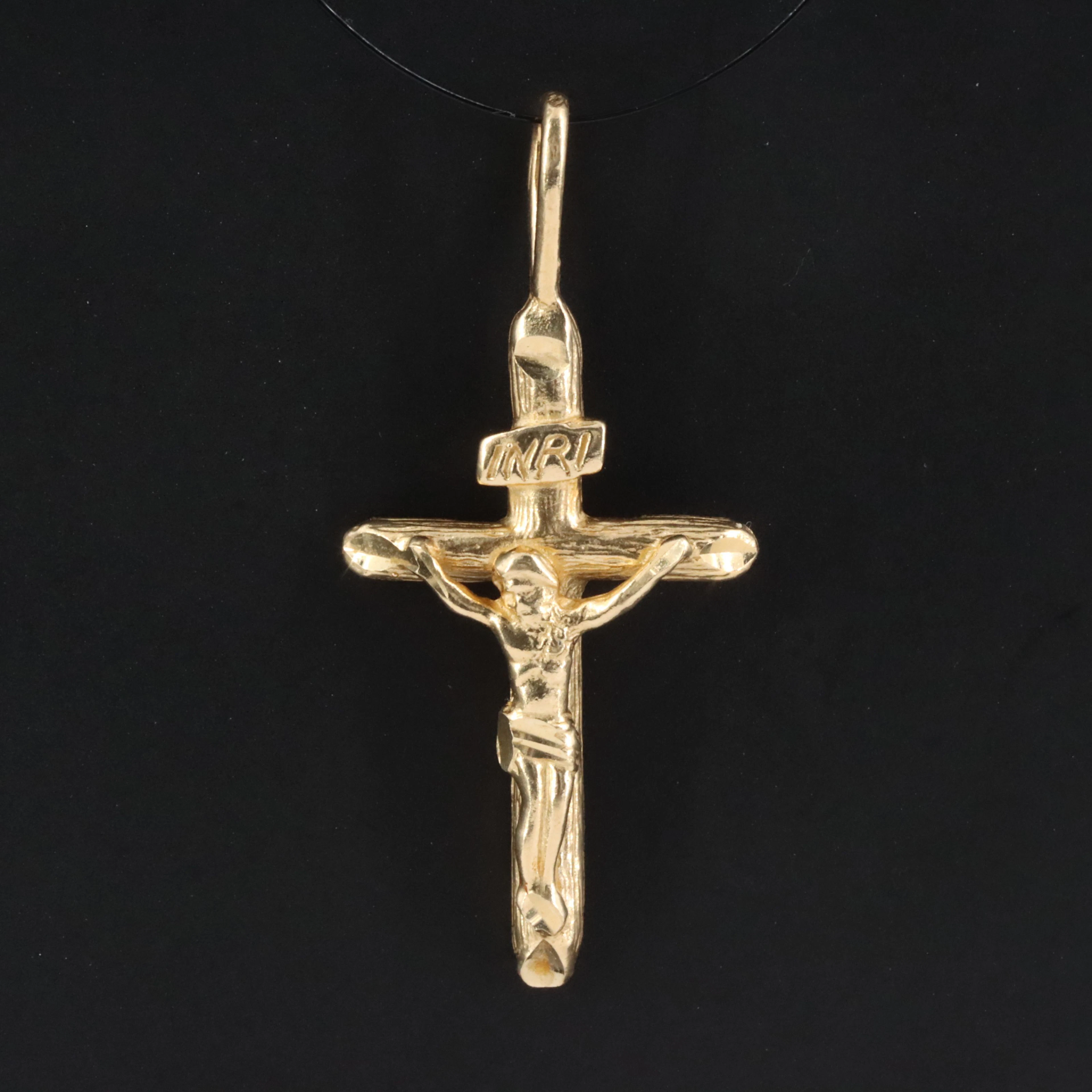 14K Crucifix Pendant