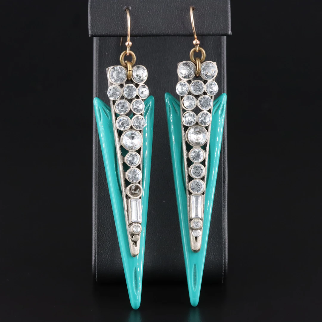 Rhinestone Geometric Earrings