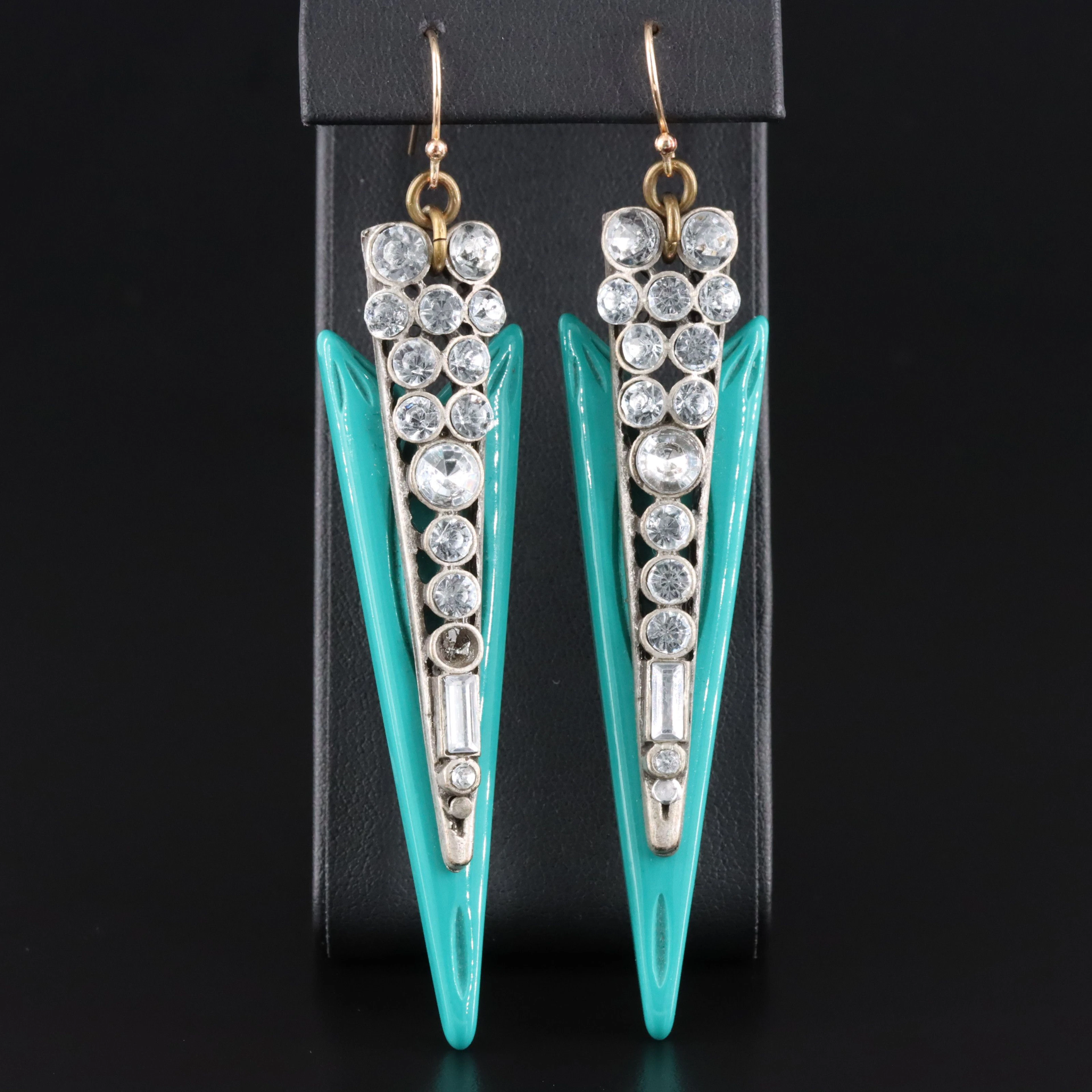 Rhinestone Geometric Earrings