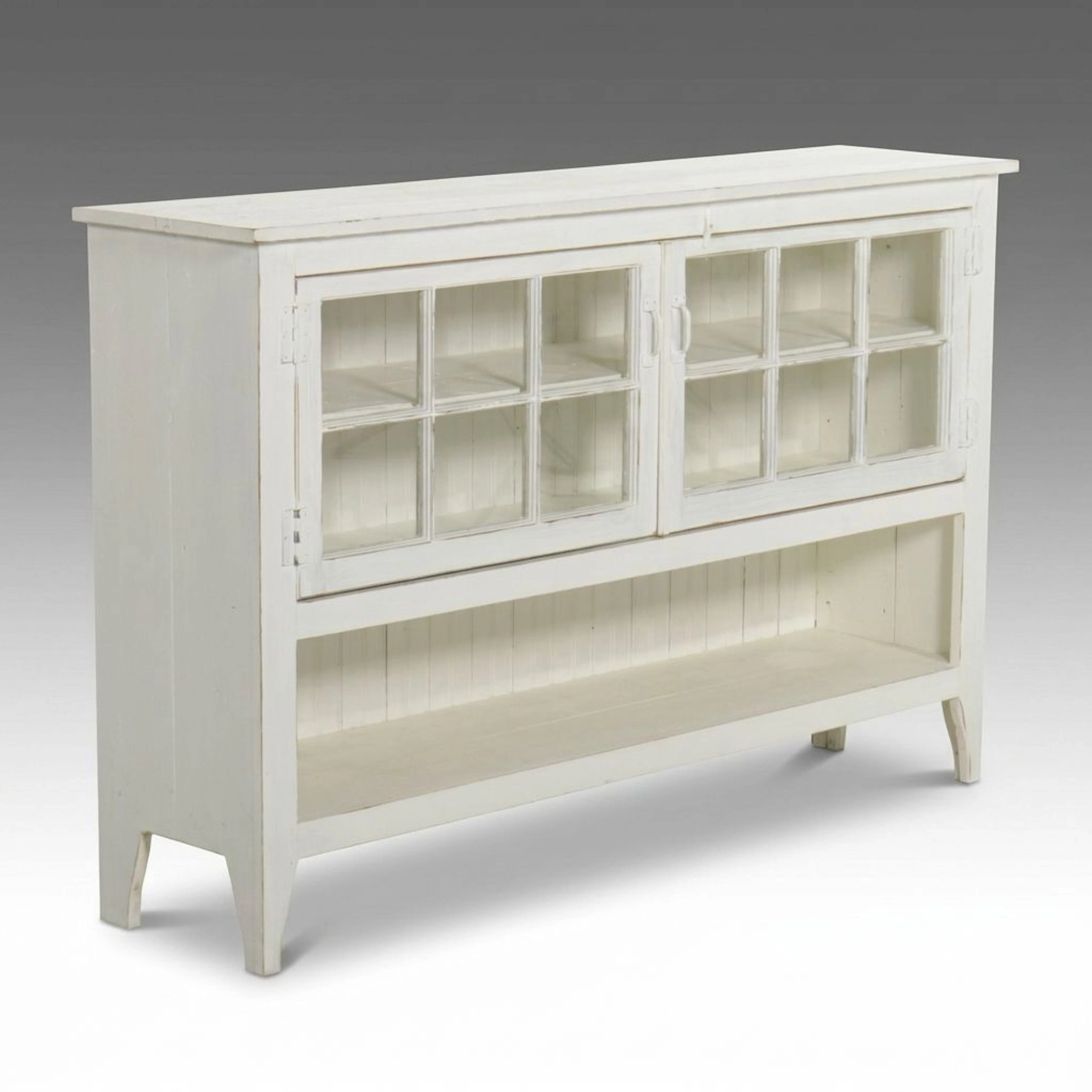 American Primitive Painted Wood Console Cabinet