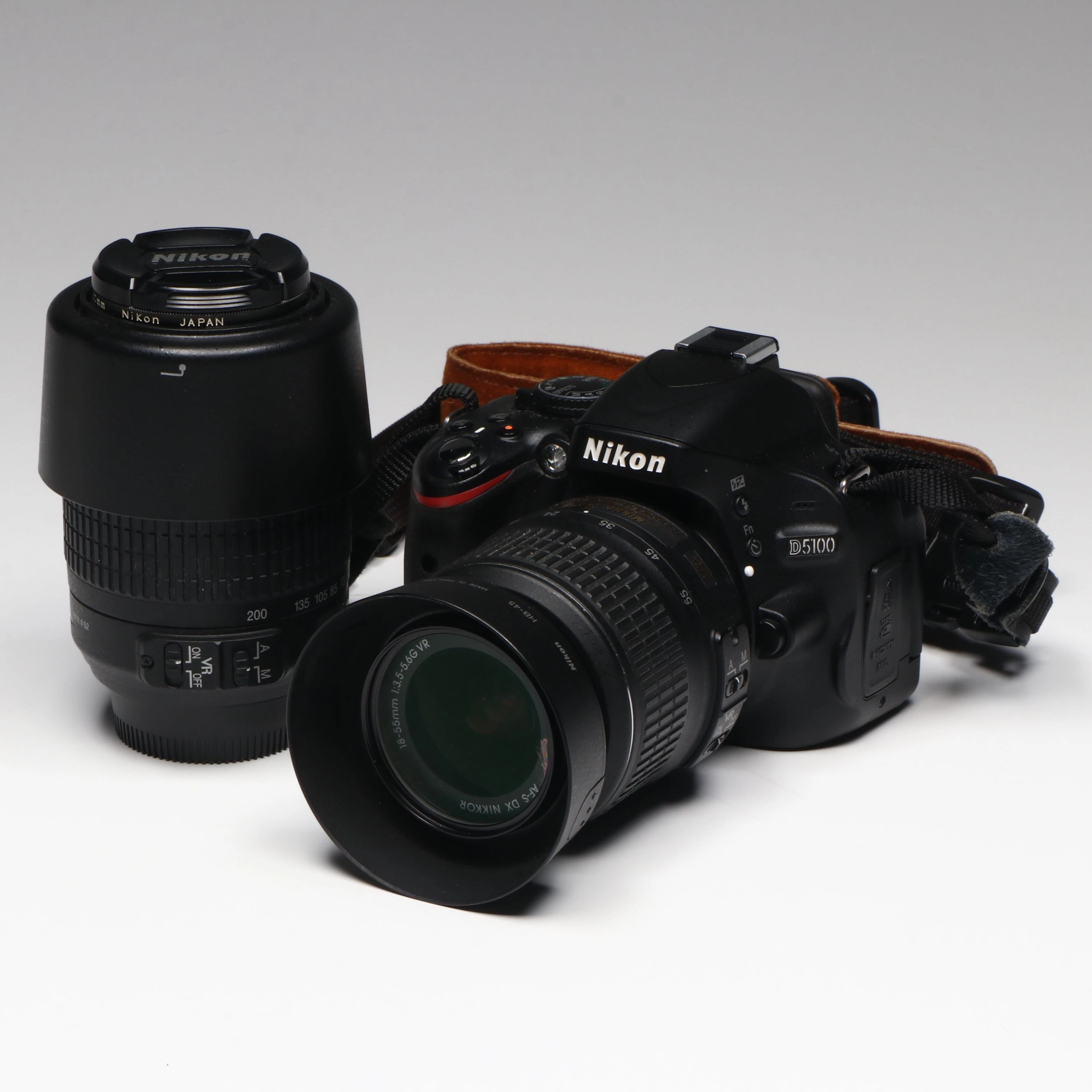 Nikon D5100 18-55mm Camera with AF-5 DX 18-55mm and 55-200mm DX Lenses