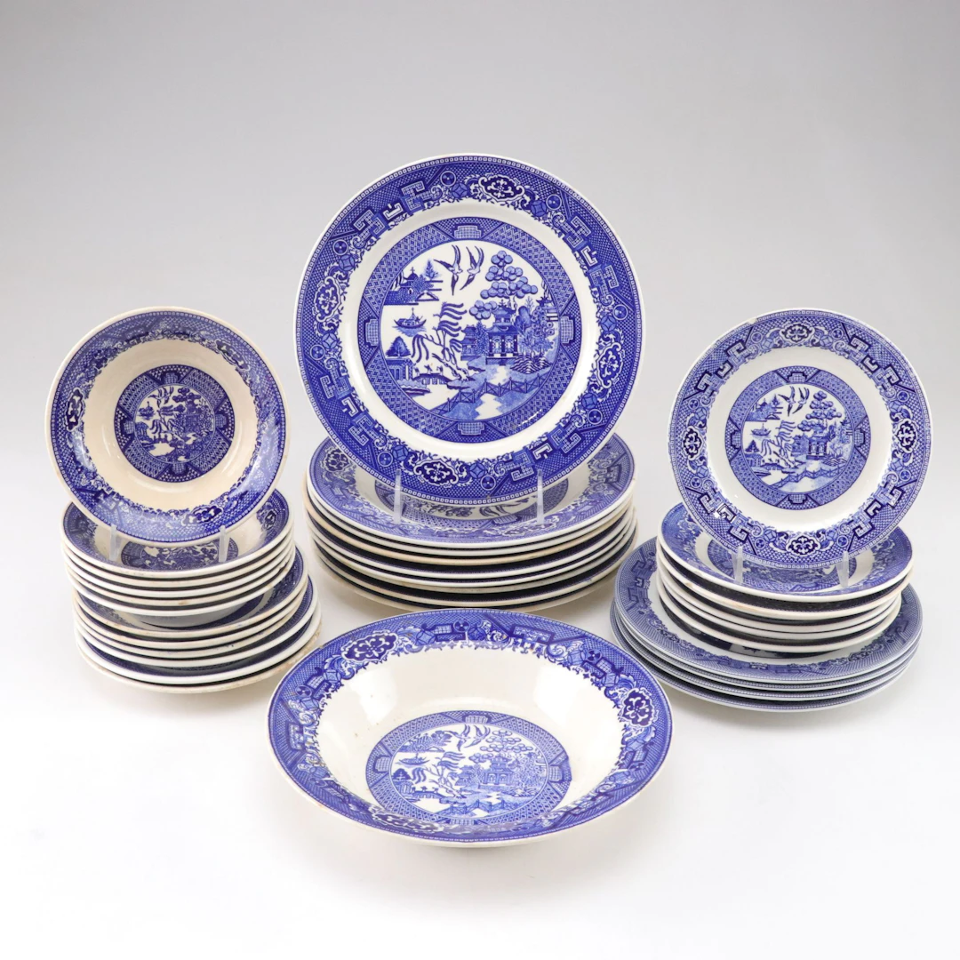 Homer Laughlin, Johnson Bros, & Royal China "Blue Willow" Plates & Bowls