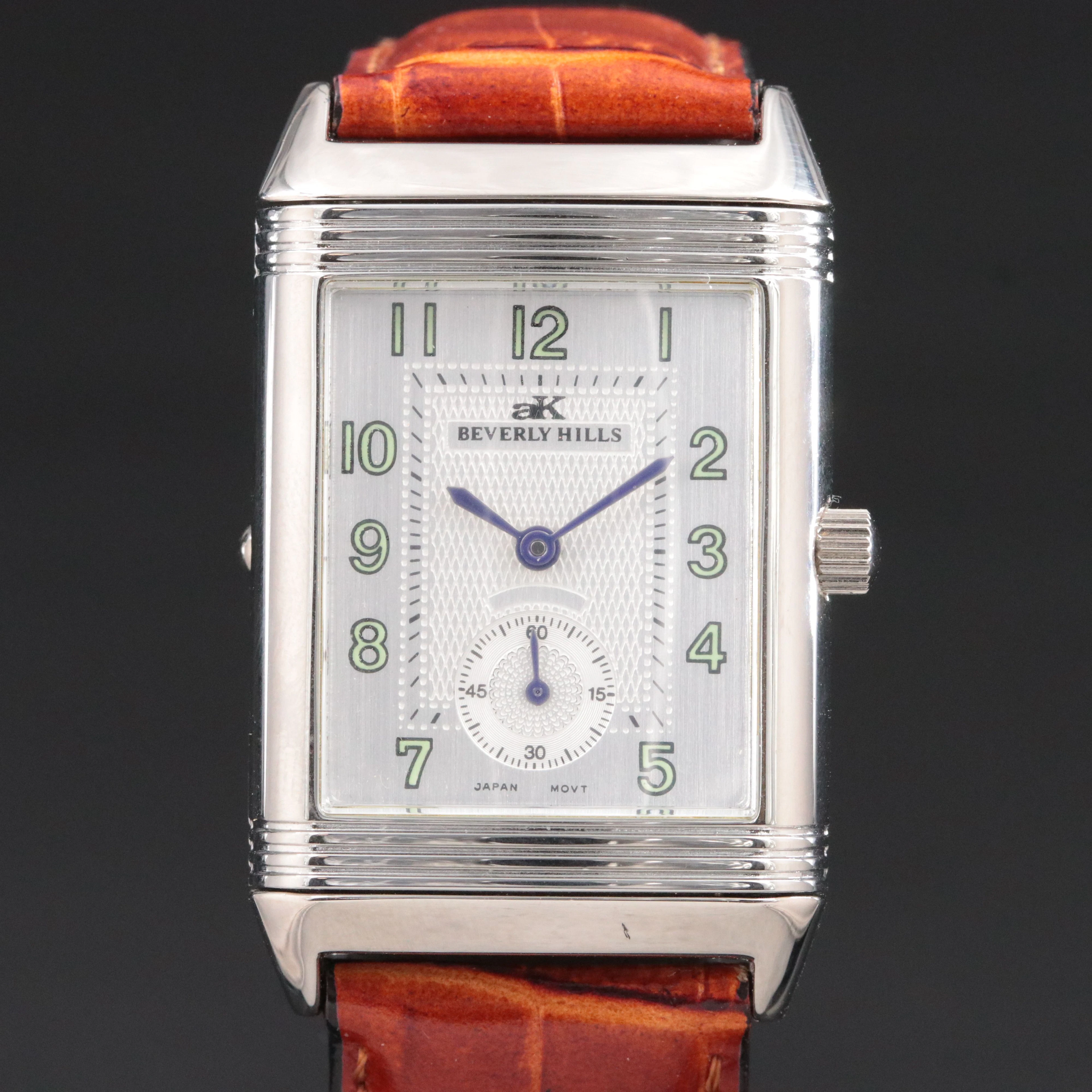 Adee Kay Beverly Hills Classic Collection Reverso Quartz Watch