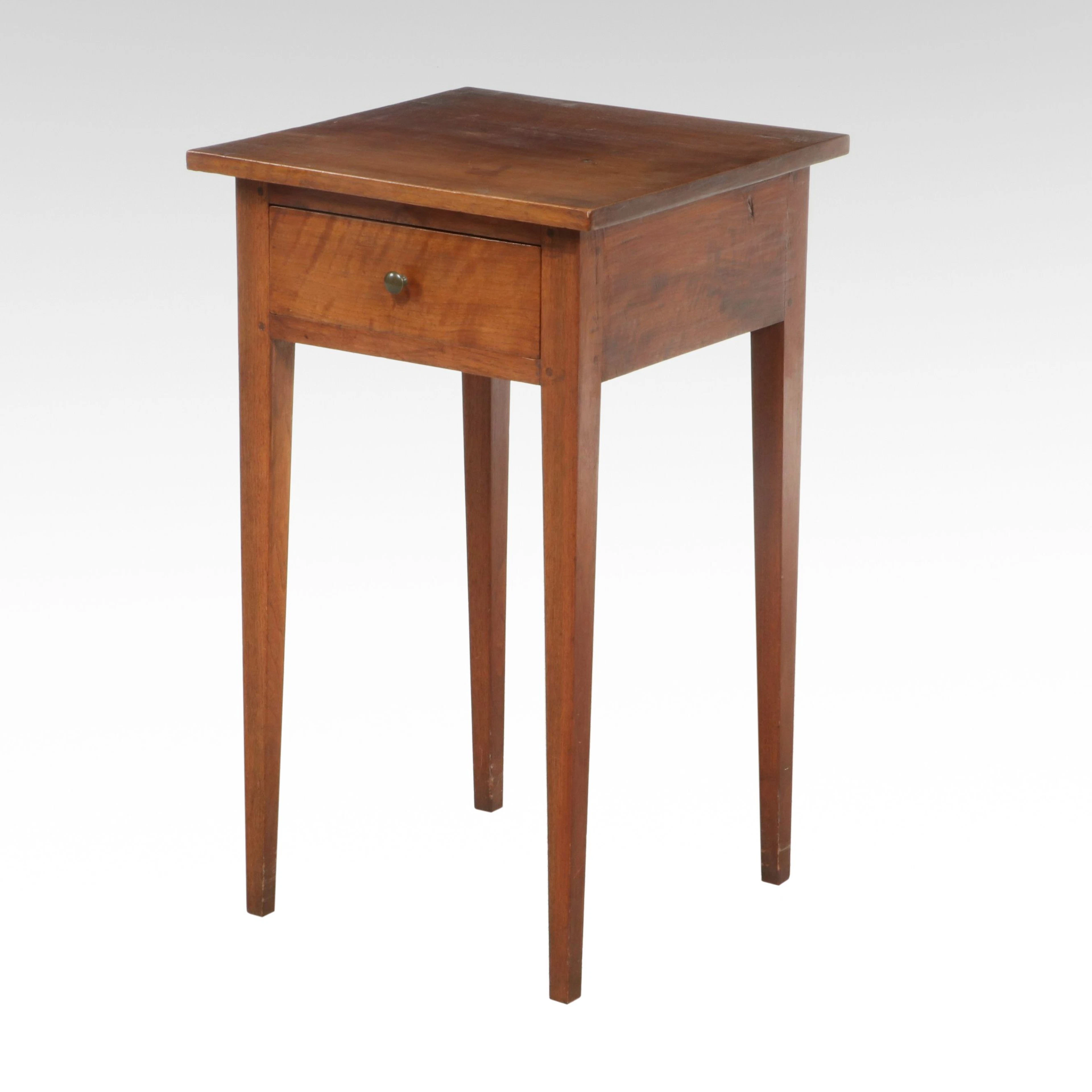 Shaker Style Cherry Sid Table, 20th Century
