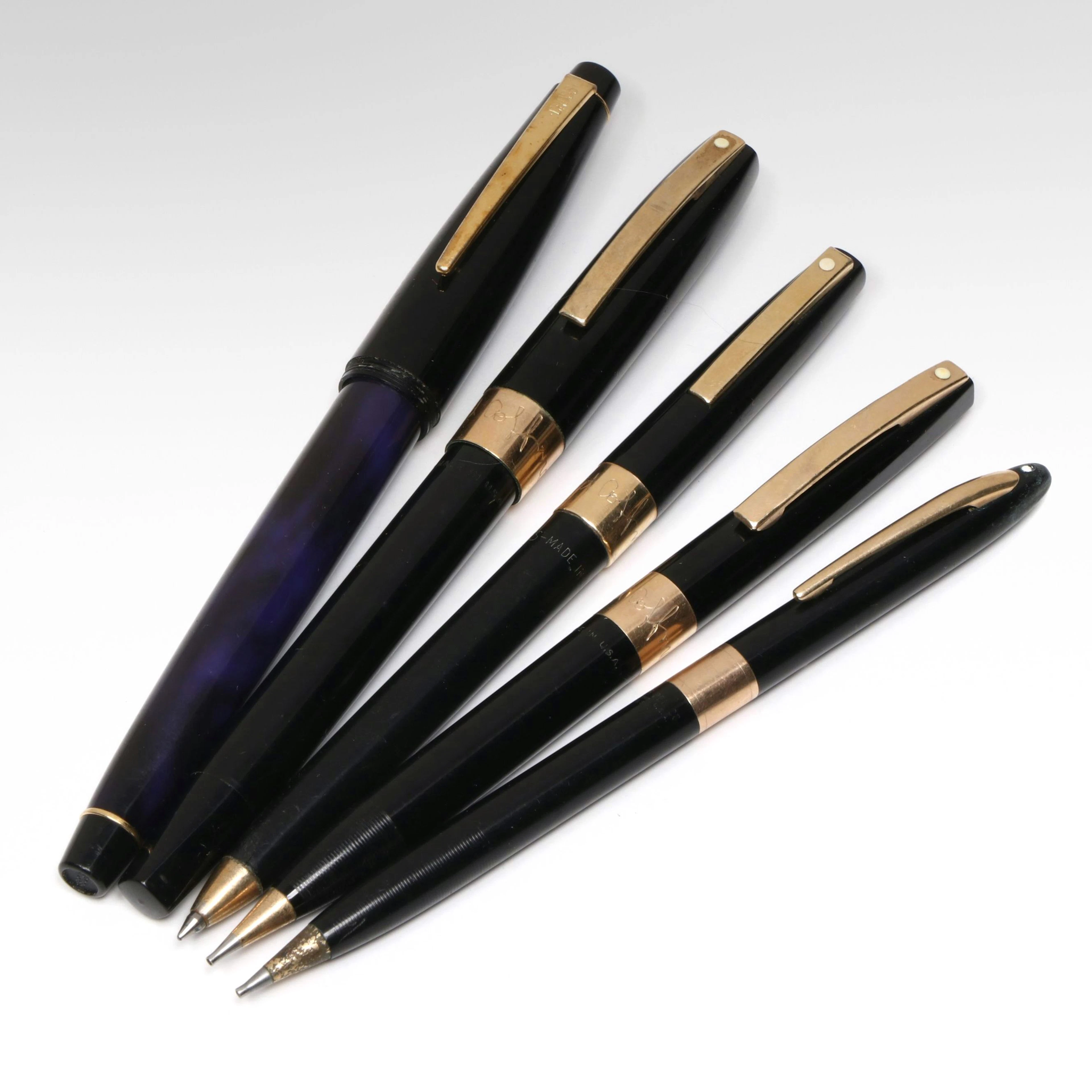 Sheaffer Black Fountain Pen with 14K Nib, Mechanical Pencils and More