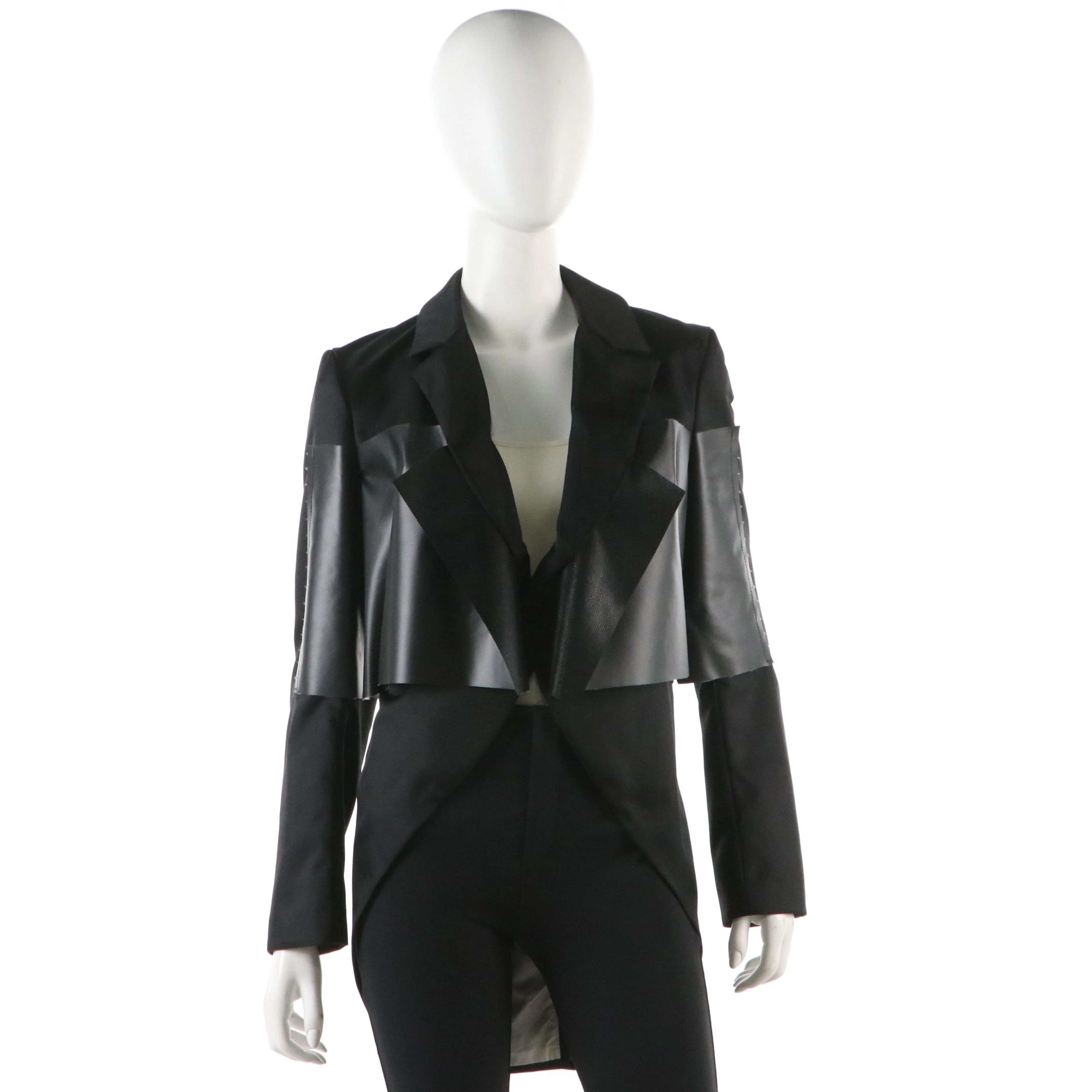 Comme des Garçons Nylon Twill Tailcoat with PVC Panels