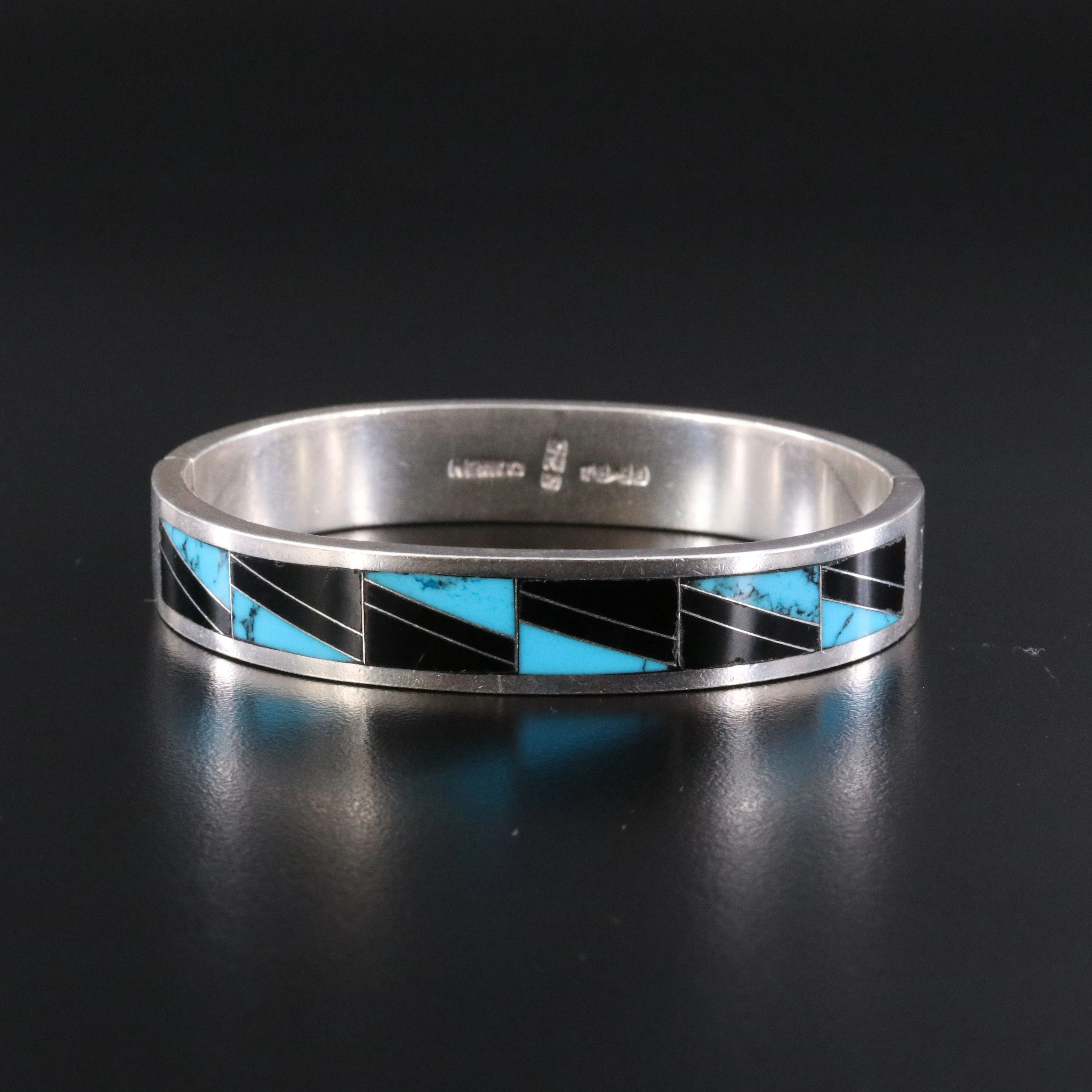 Taxco, Mexico Sterling Inlay Bracelet