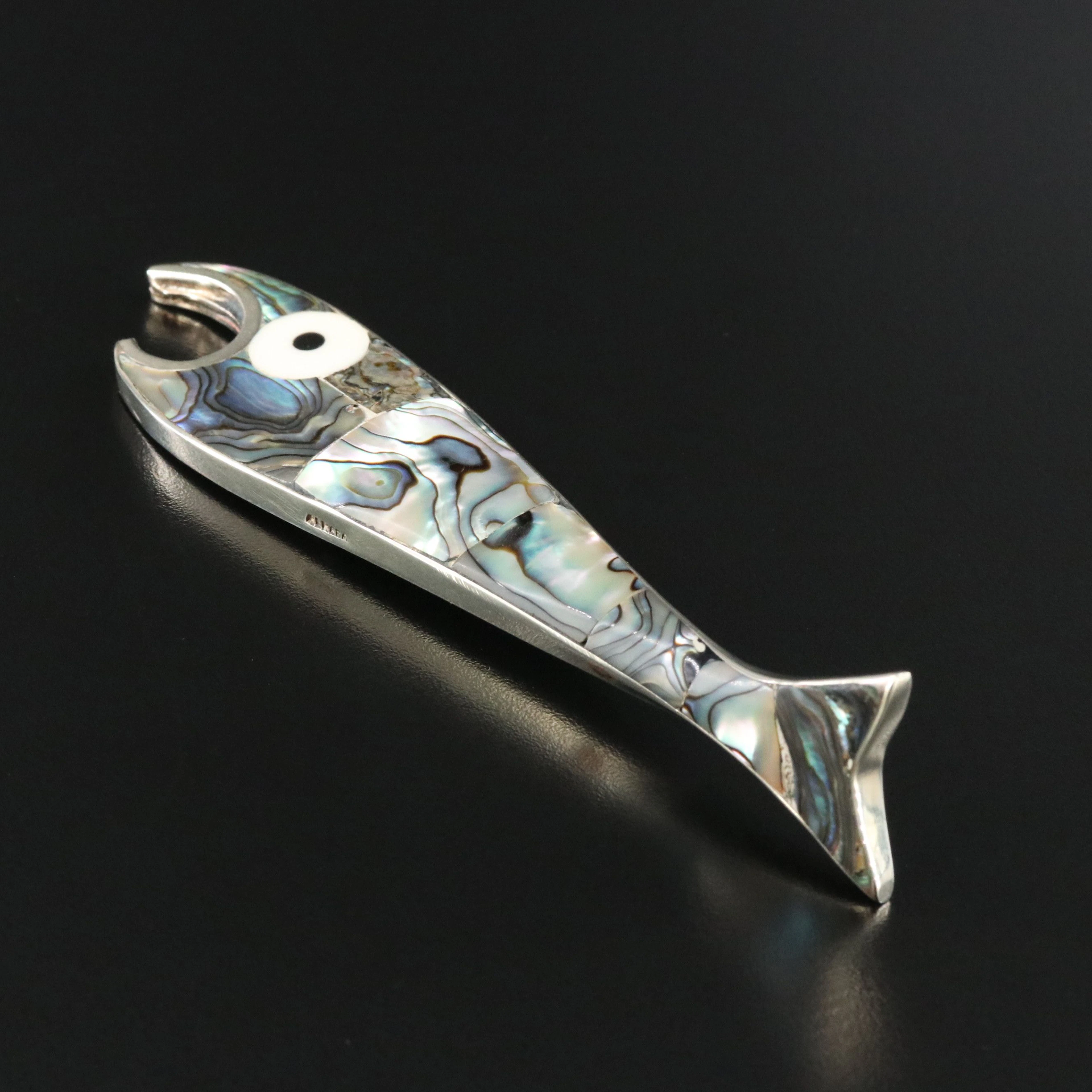 Abalone and Resin Fish Can Opener