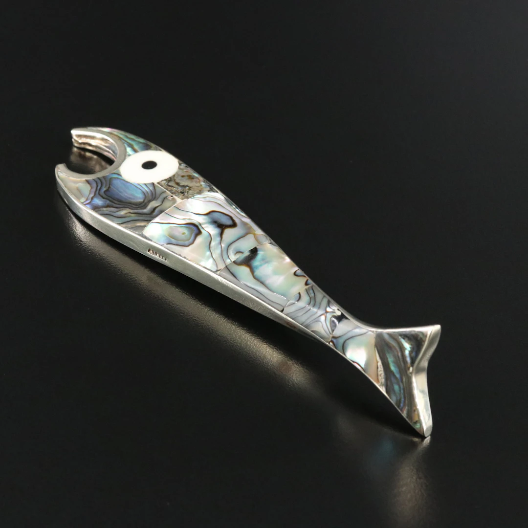 Abalone and Resin Fish Can Opener