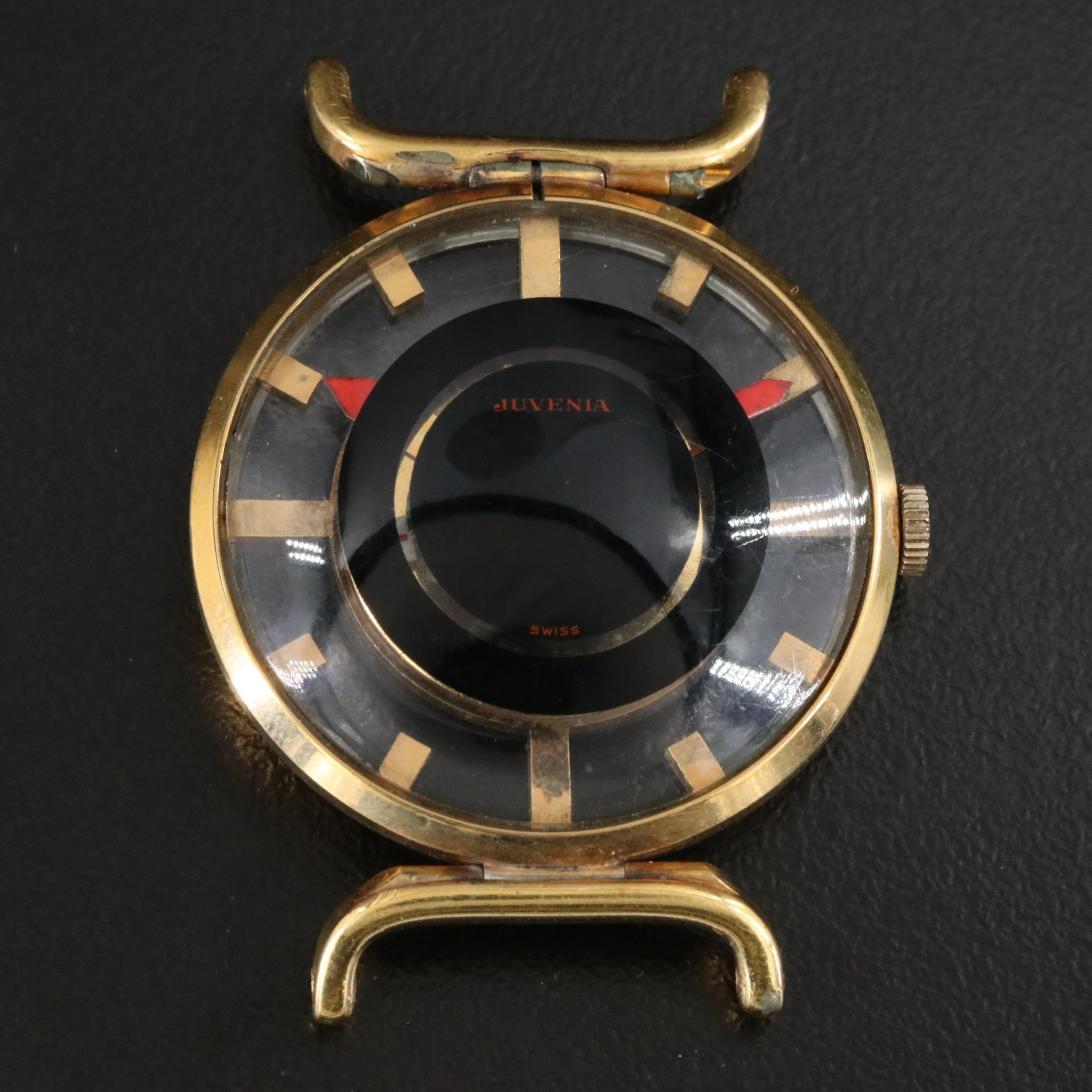 Juvenia Swiss Skeleton Case Watch