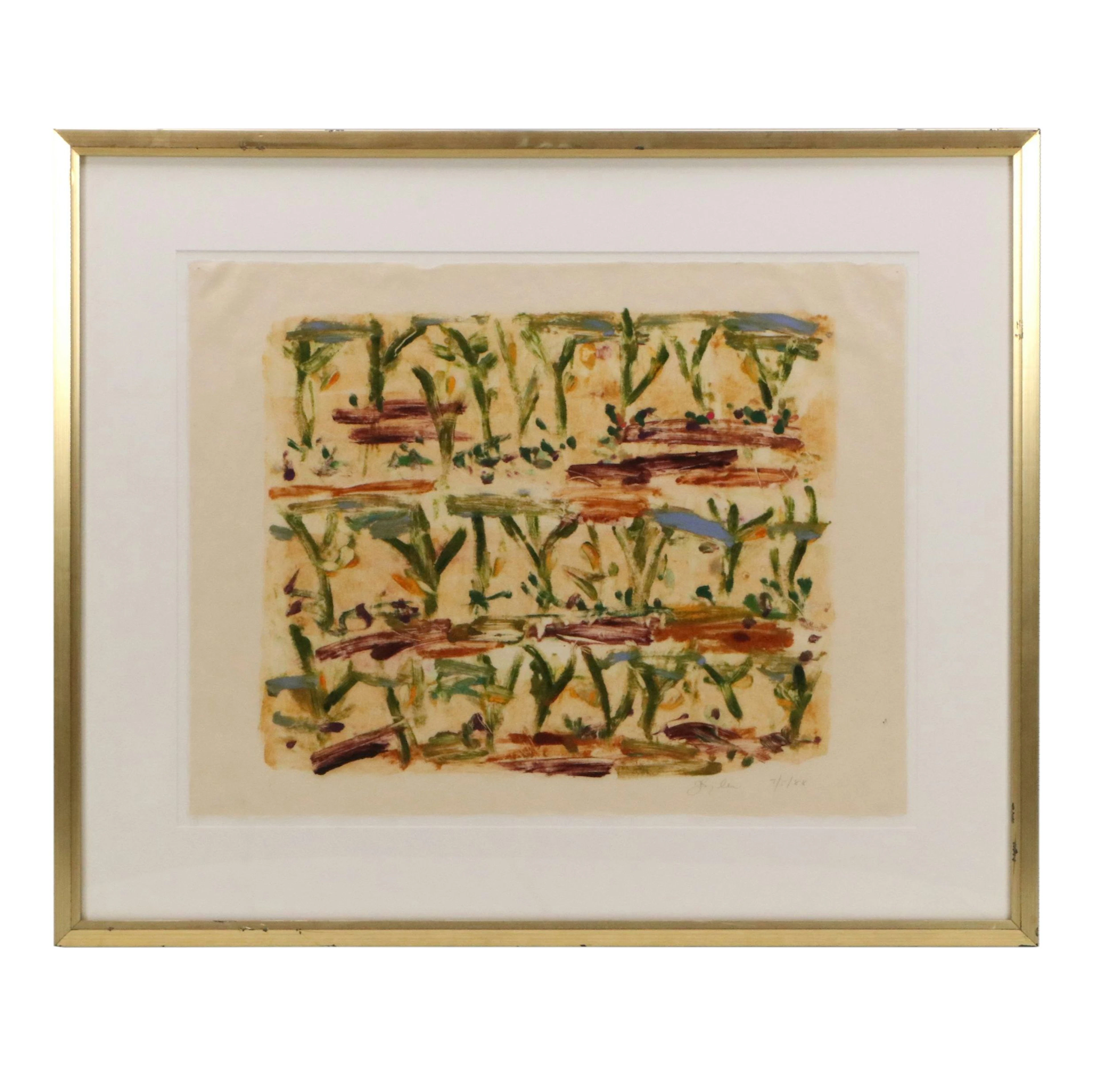 Joan Snyder Abstract Monotype, 1988