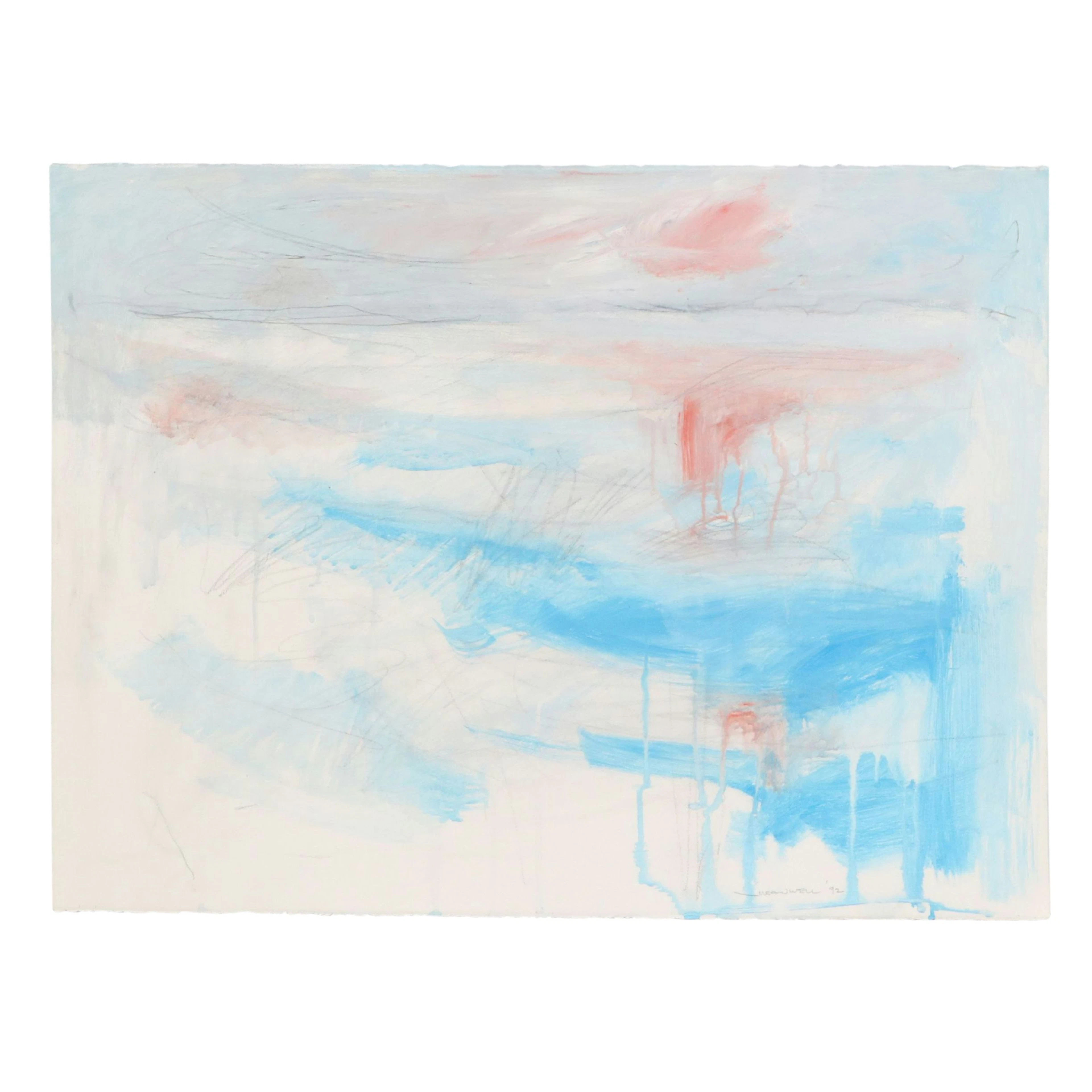 Jack Meanwell Acrylic Painting: Abstract Expressionist, 1992