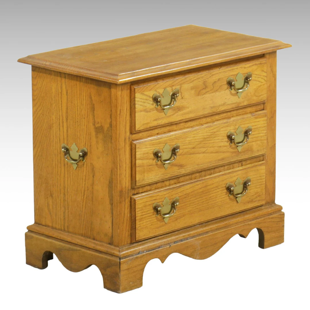 Broyhill Three-Drawer Wooden Nightstand