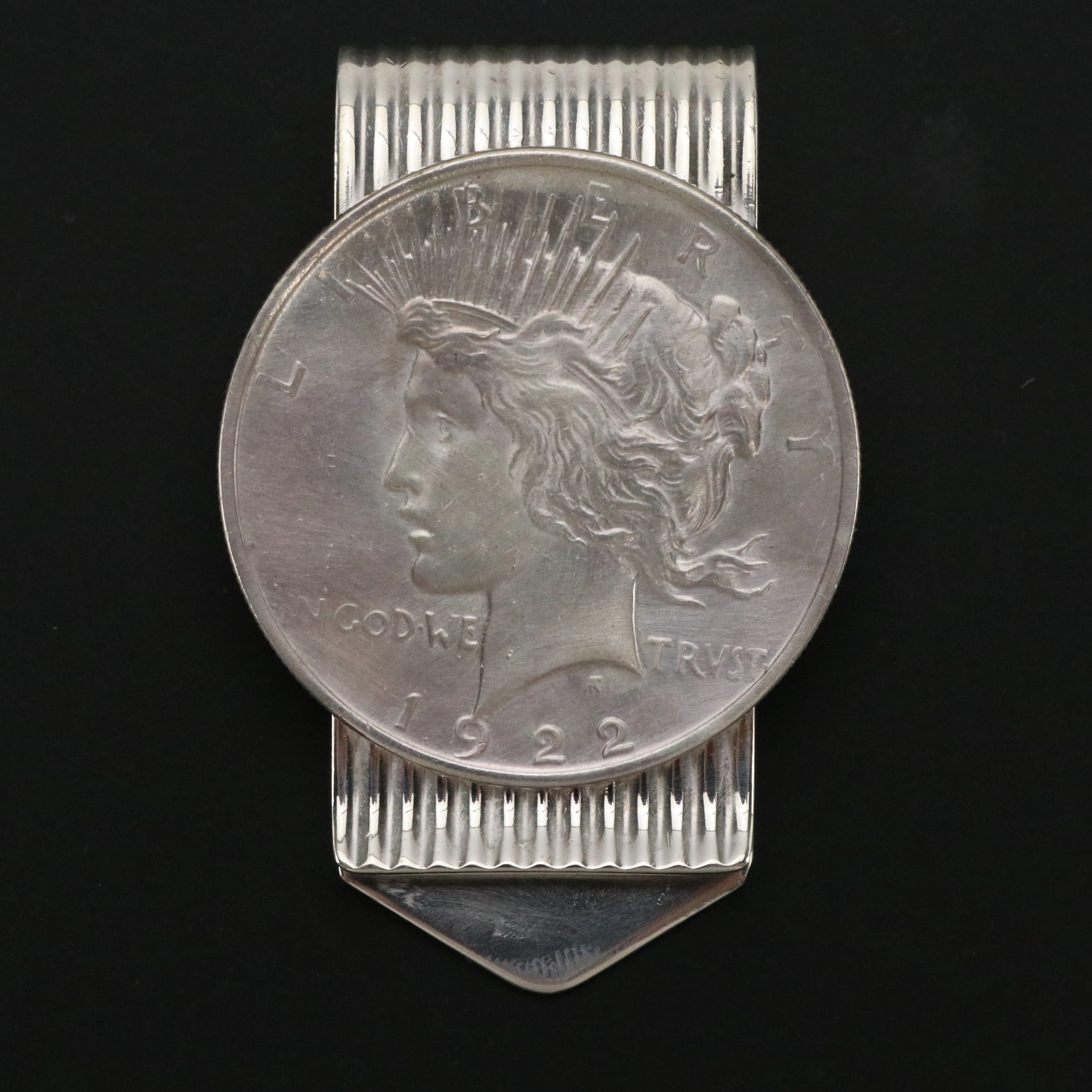 1922 Peace Silver Dollar Tiffany & Co. Sterling Silver Money Clip