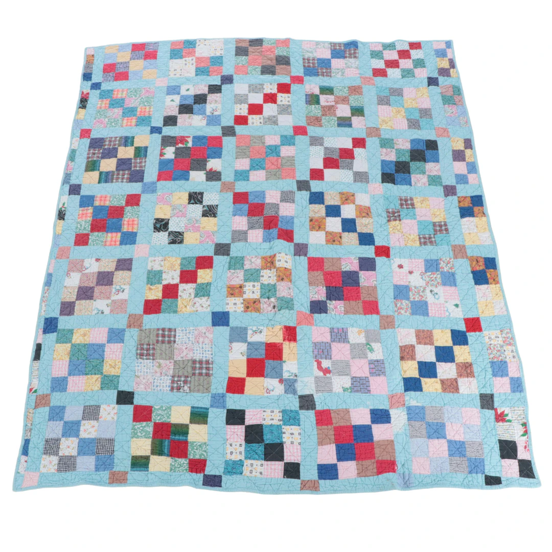 Handcrafted Scrappy Block Quilt