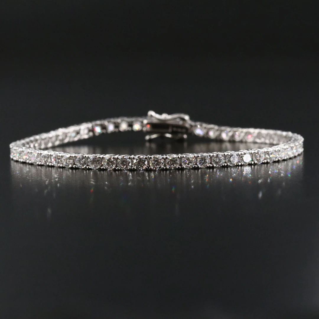 Sterling 4.64 CTW Lab Grown Diamond Line Bracelet