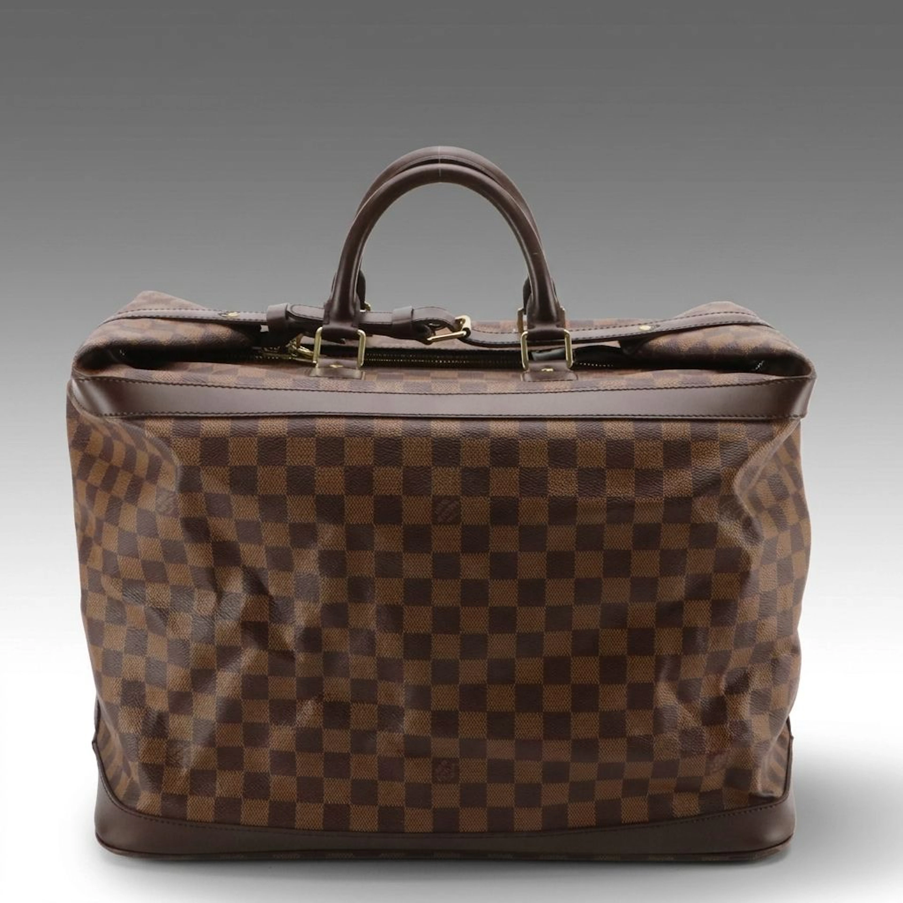 Louis Vuitton Grimaud Travel Bag in Damier Ebene Canvas and Leather