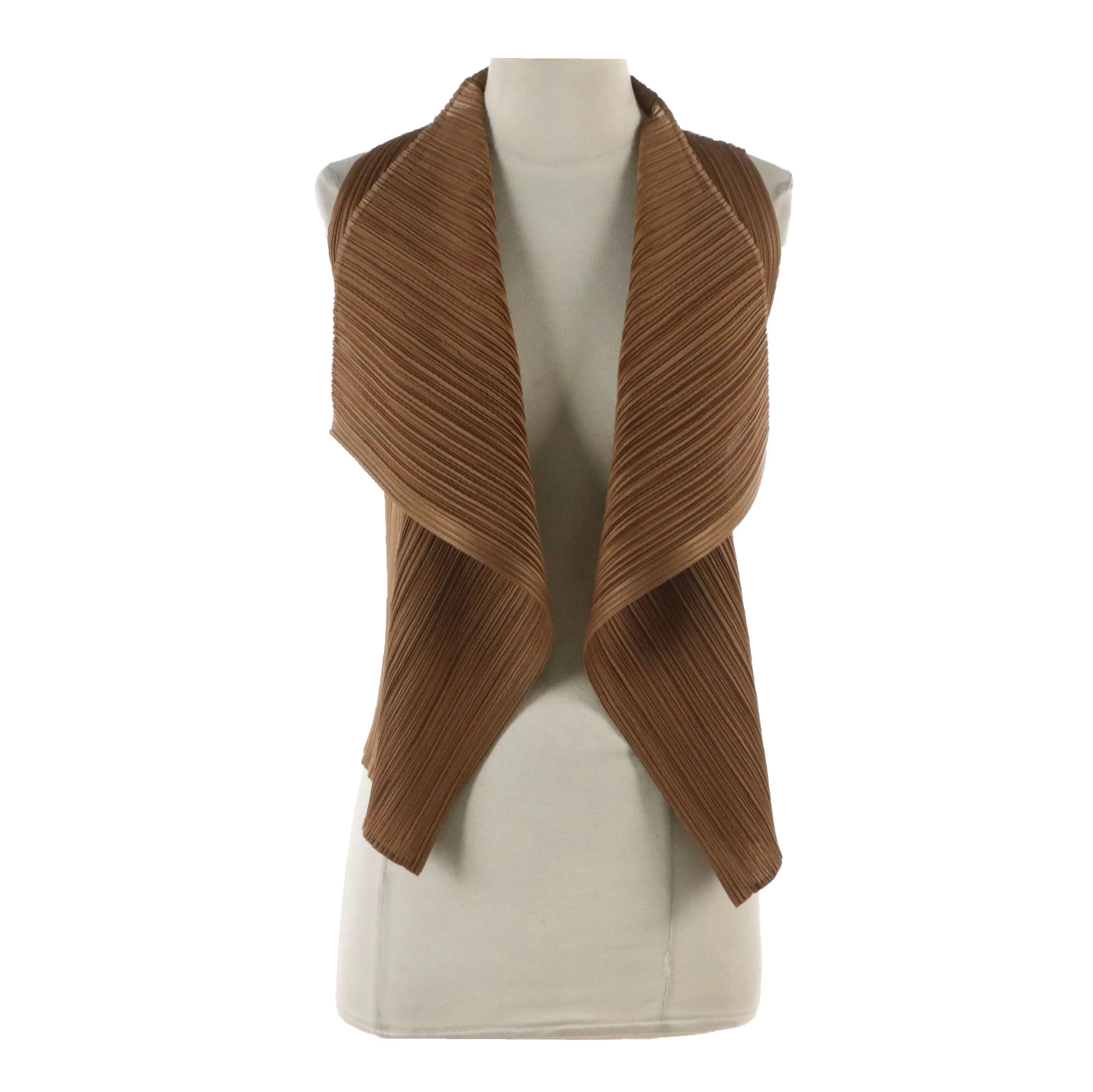 Pleats Please by Issey Miyake Plissé Open-Front Vest