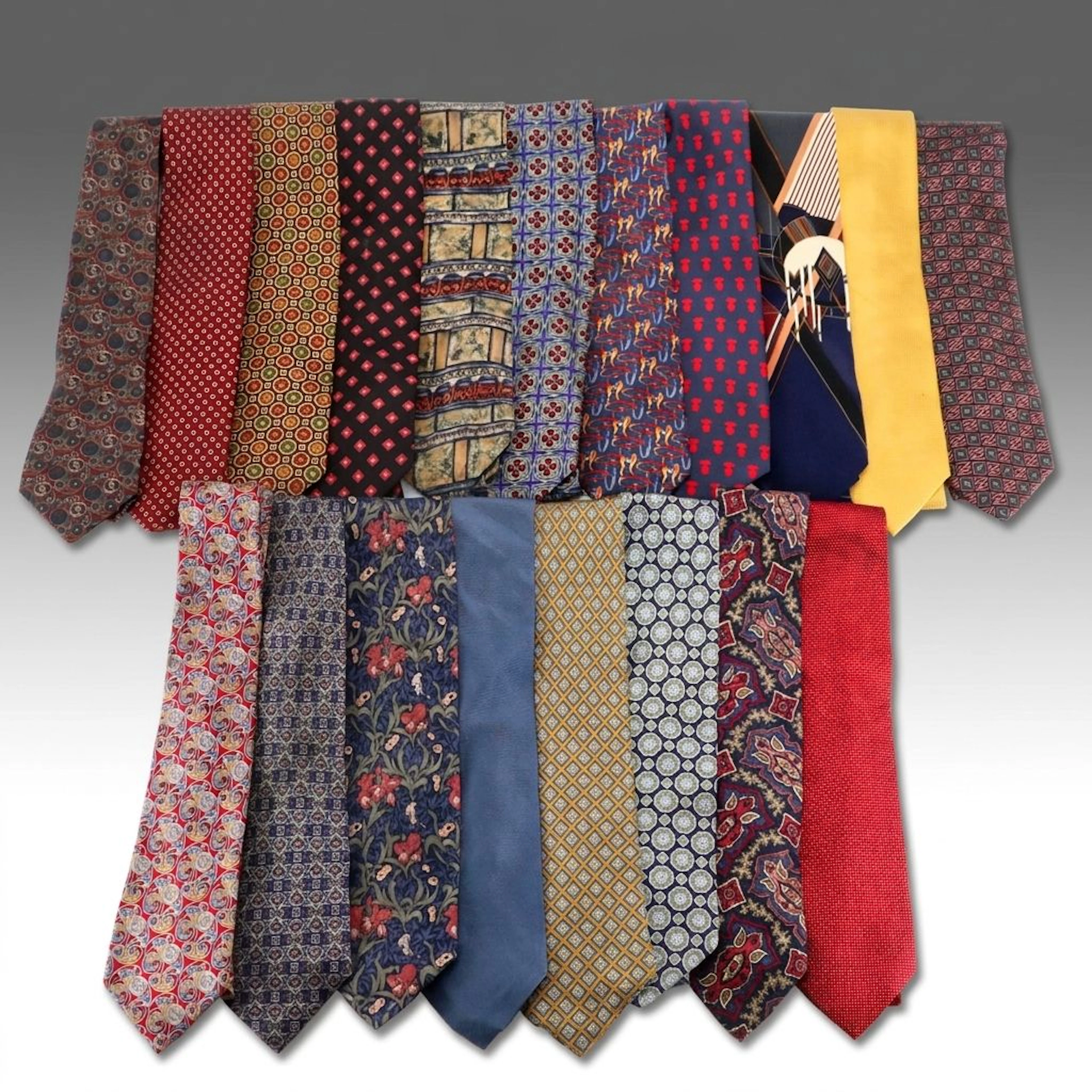 Silk Polo Ralph Lauren, Brooks Brothers, Bill Blass and Other Printed Neckties