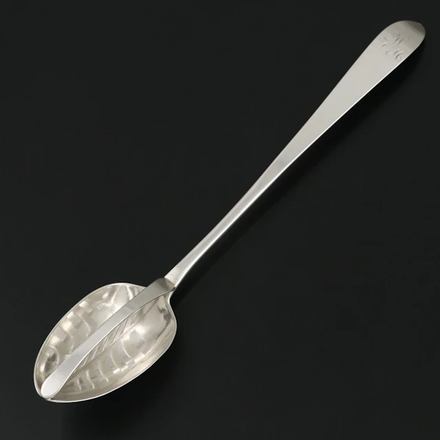 George III Irish Sterling Silver Straining Spoon, 1784