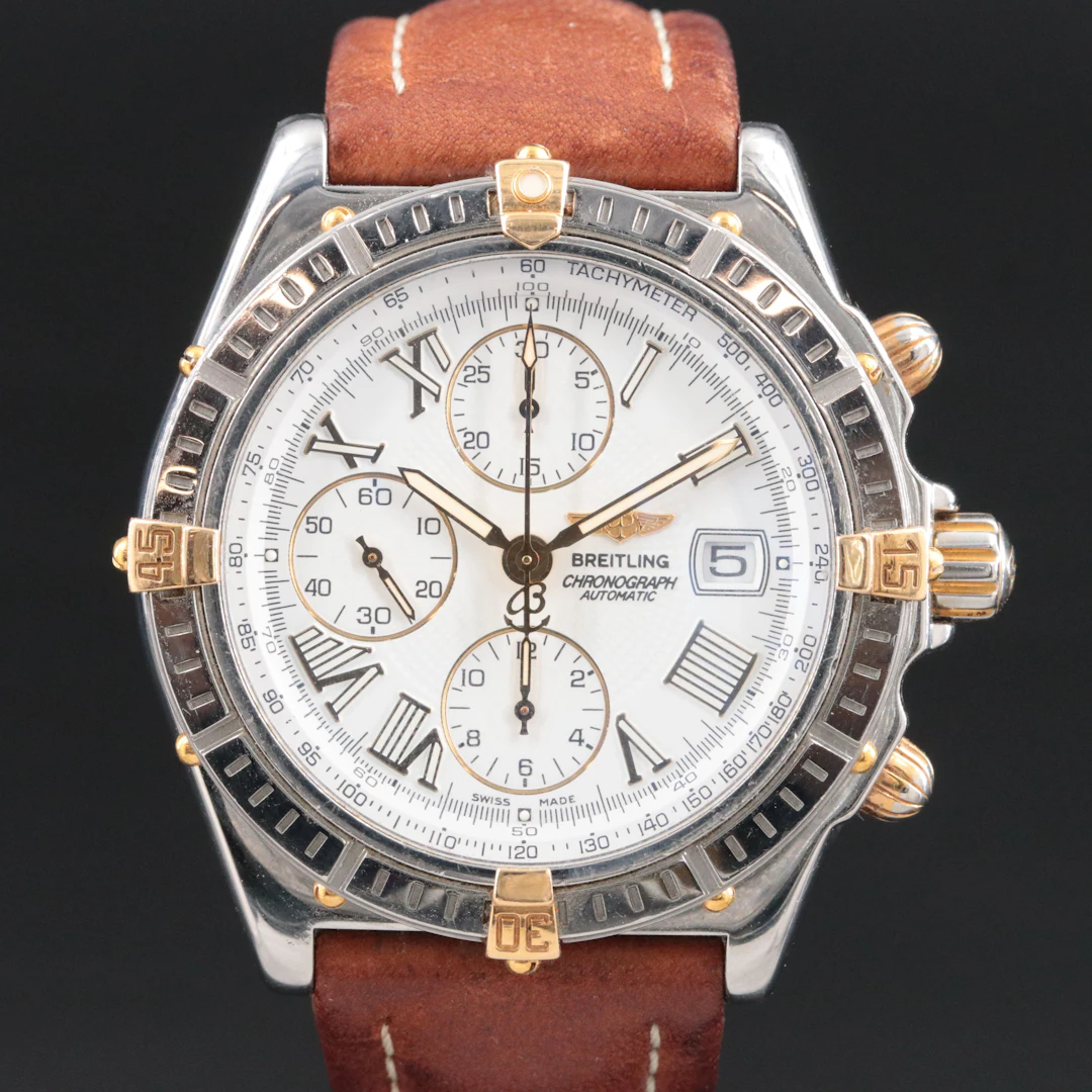 Breitling Crosswind Chronograph White Dial Date Automatic Model B13055 Watch