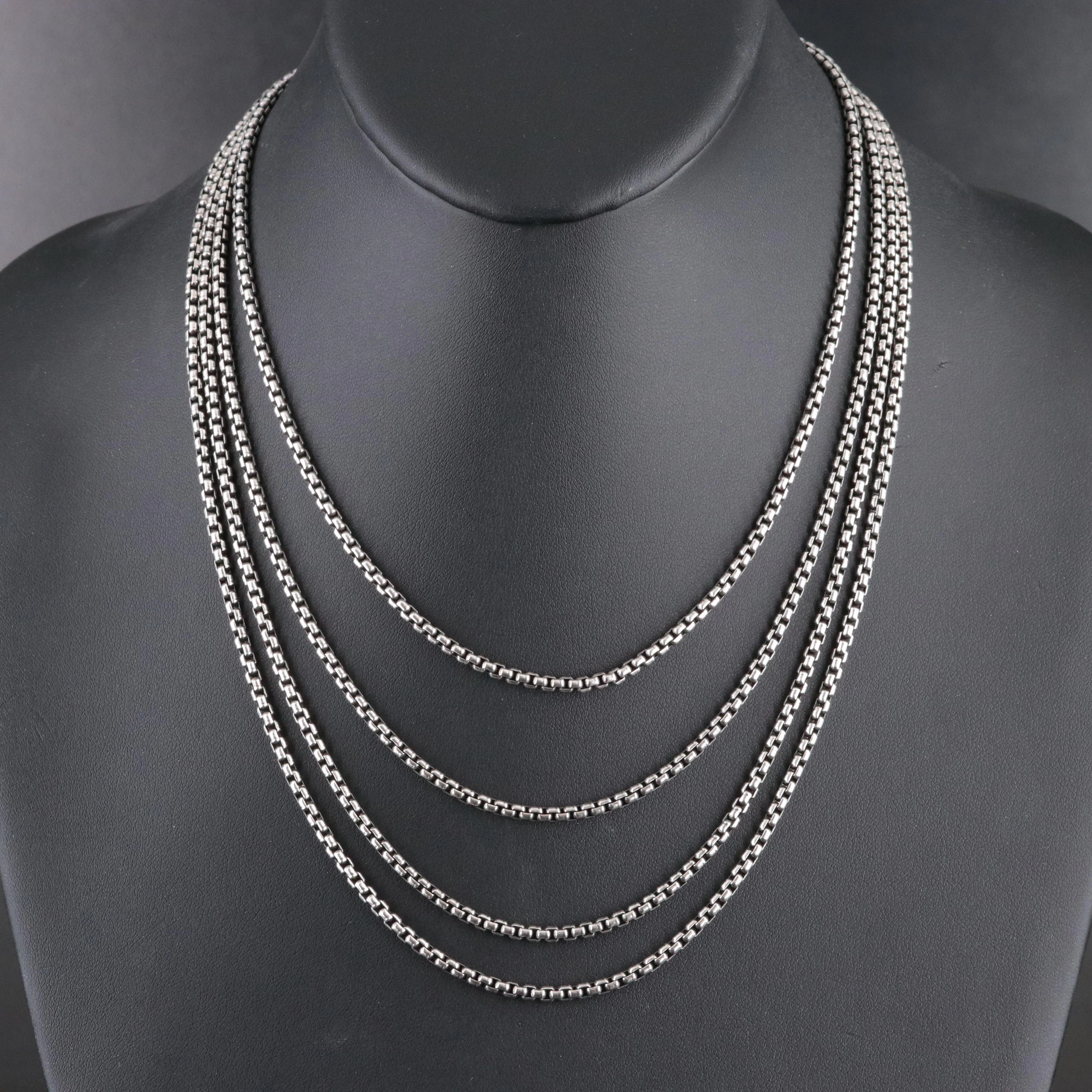David Yurman Sterling Box Chain Necklace