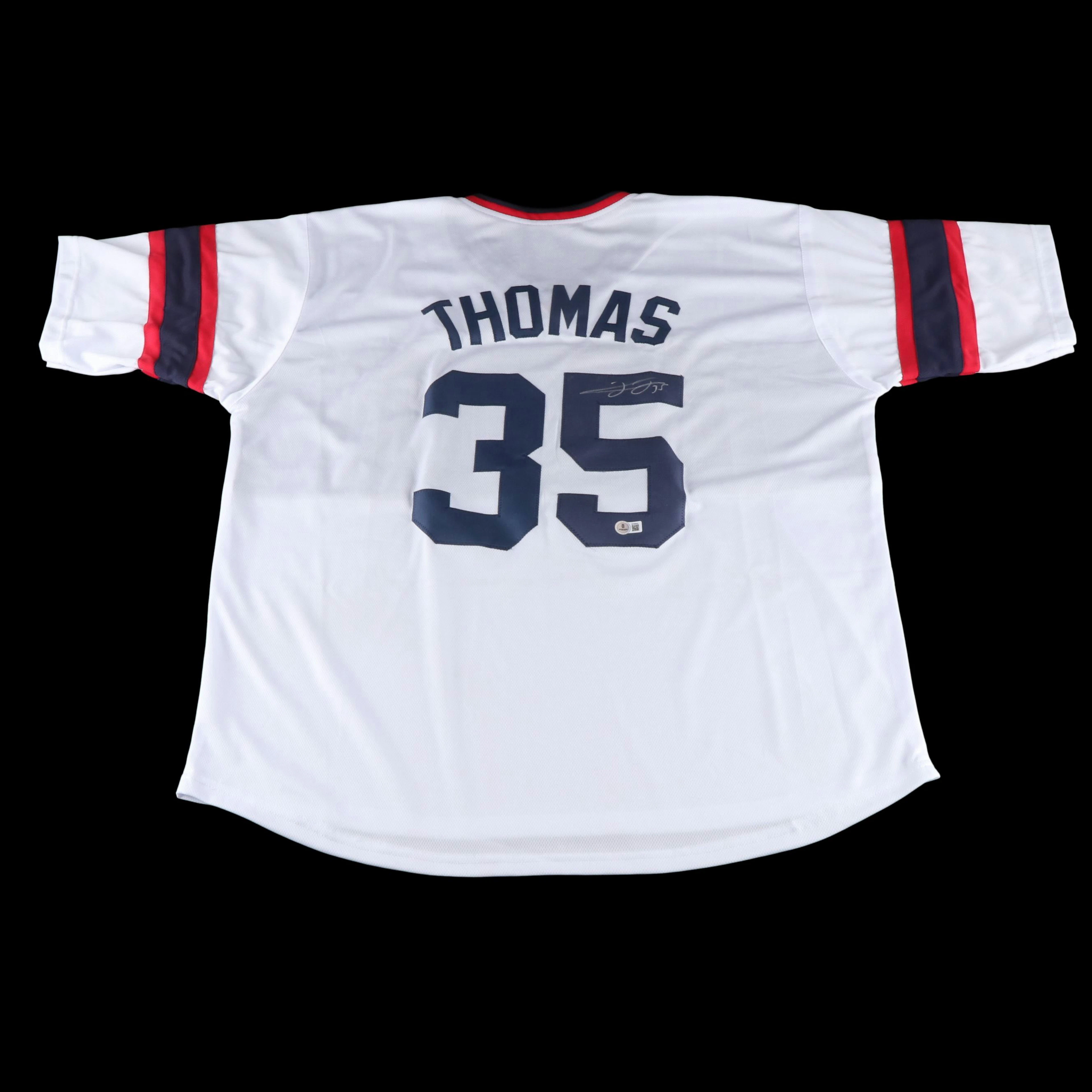Frank Thomas Signed Chicago White Sox Baseball Jersey, Beckett