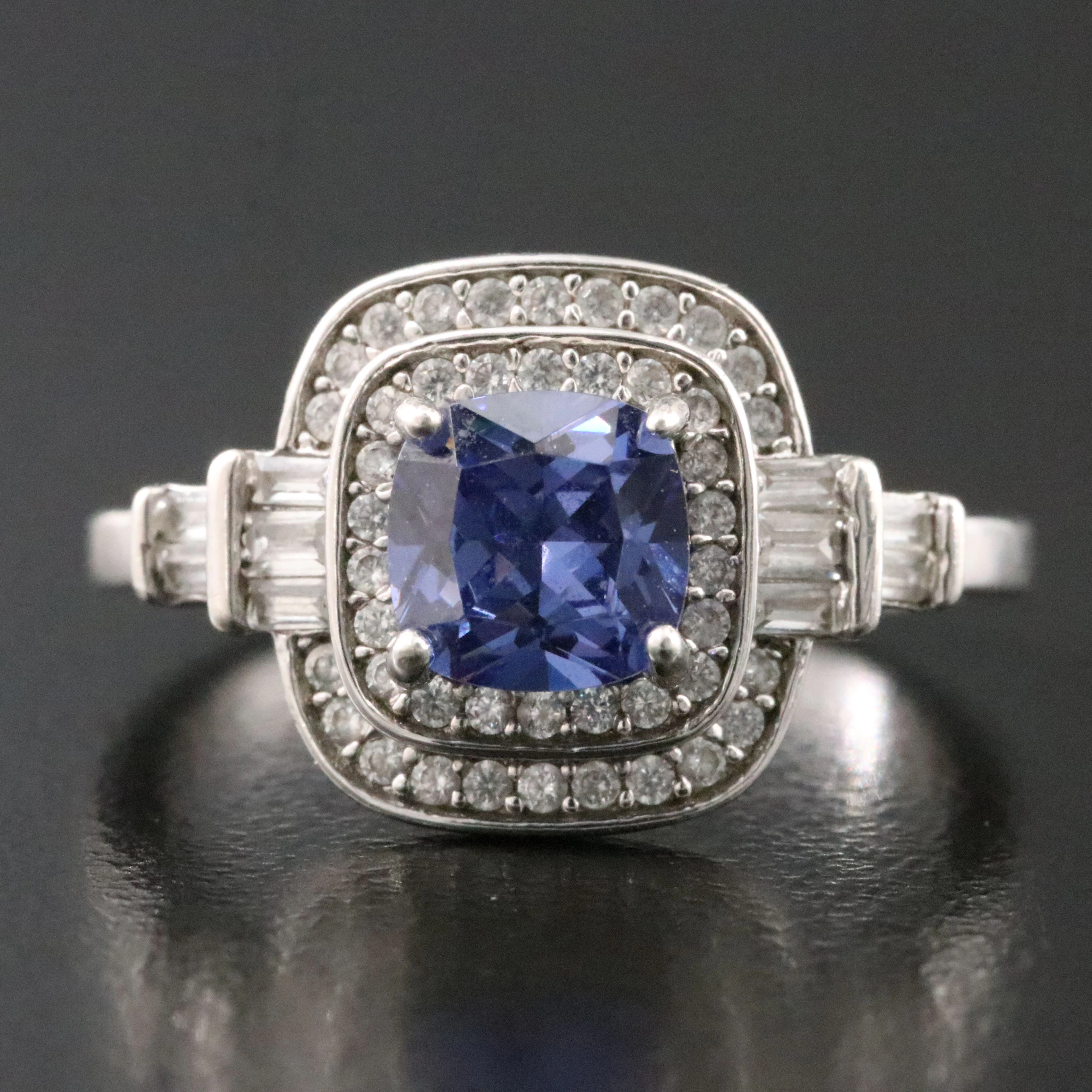 Sterling Double CZ Halo Ring
