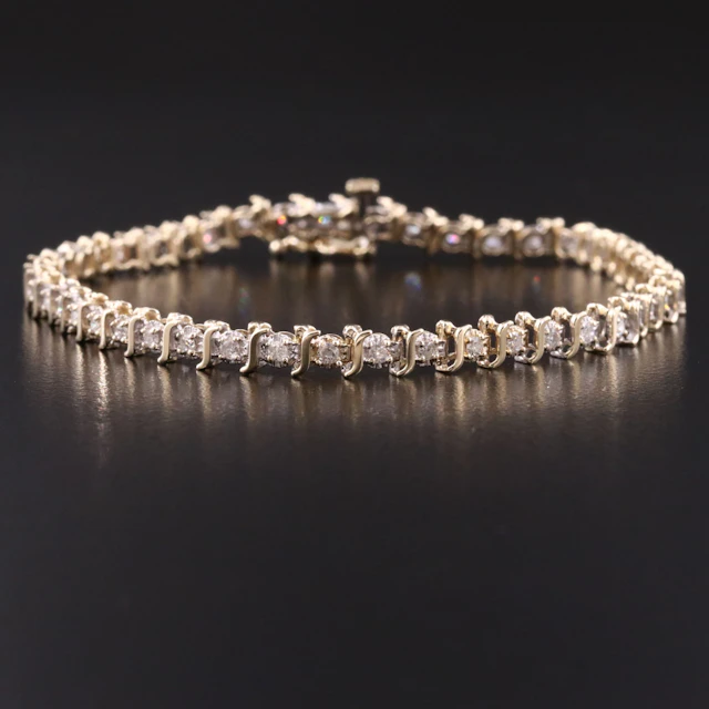 14K 0.88 CTW Diamond Line Bracelet