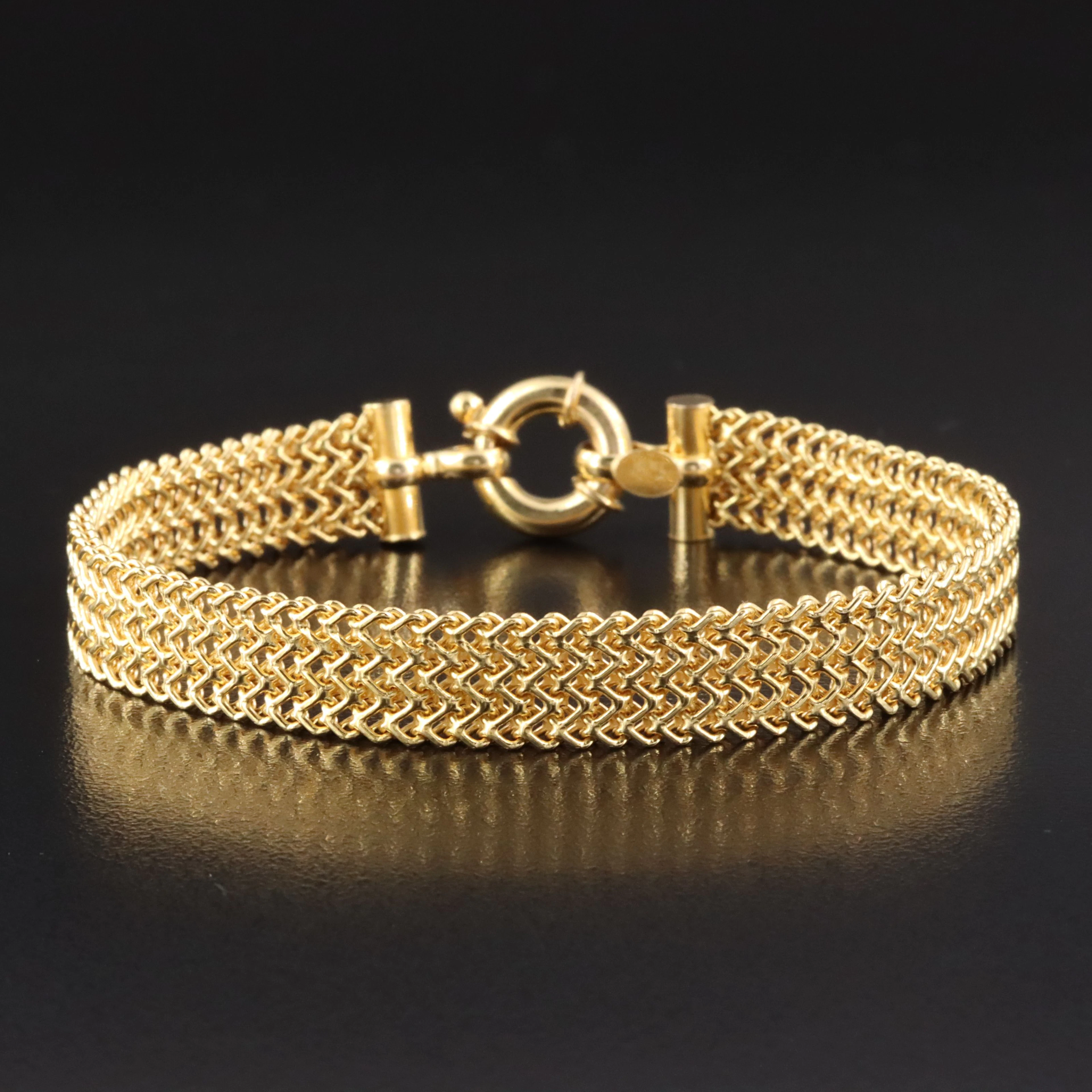 Italian Milor 14K Fancy Chain Bracelet